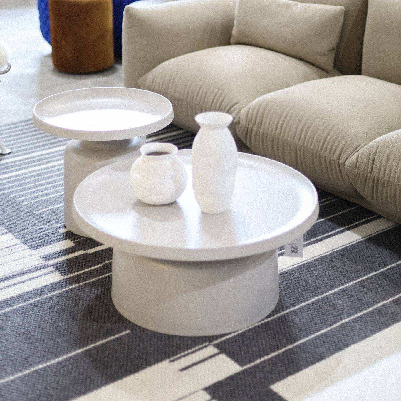 Palemo Round Pedestal Tray Coffee Table Replica | The Feelter