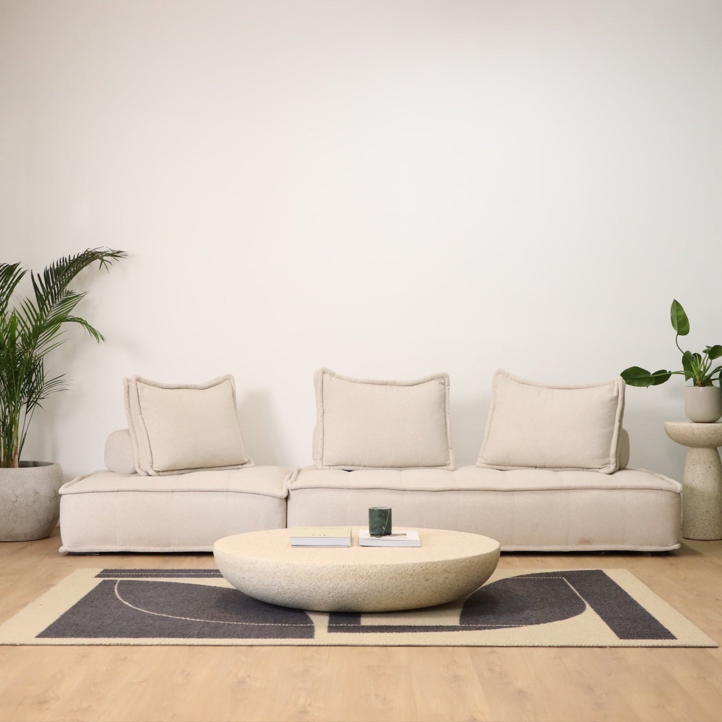 Biscuit Ottoman Style Modular Sofa