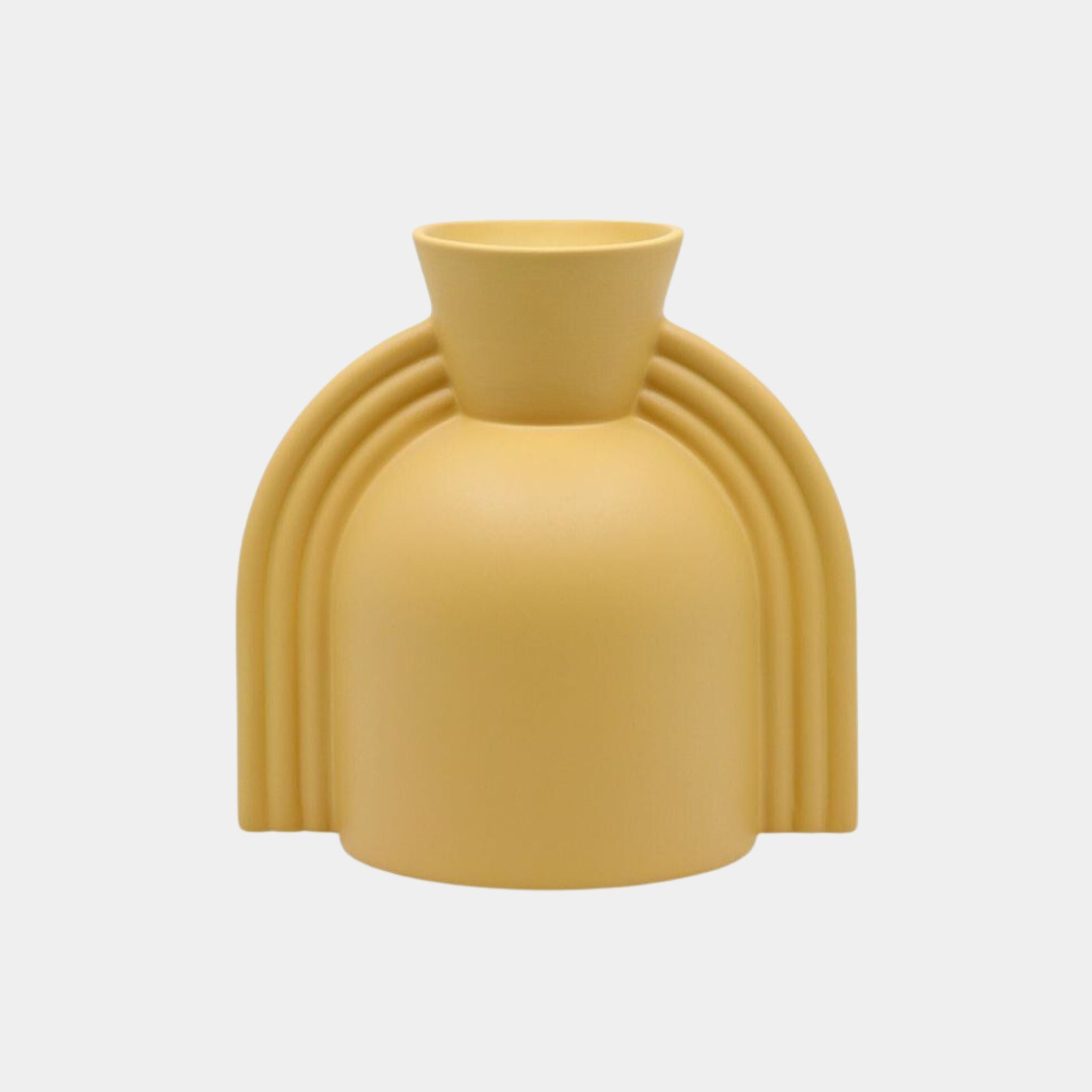 Ceramic Vase | Art-Deco - Yellow - The Feelter