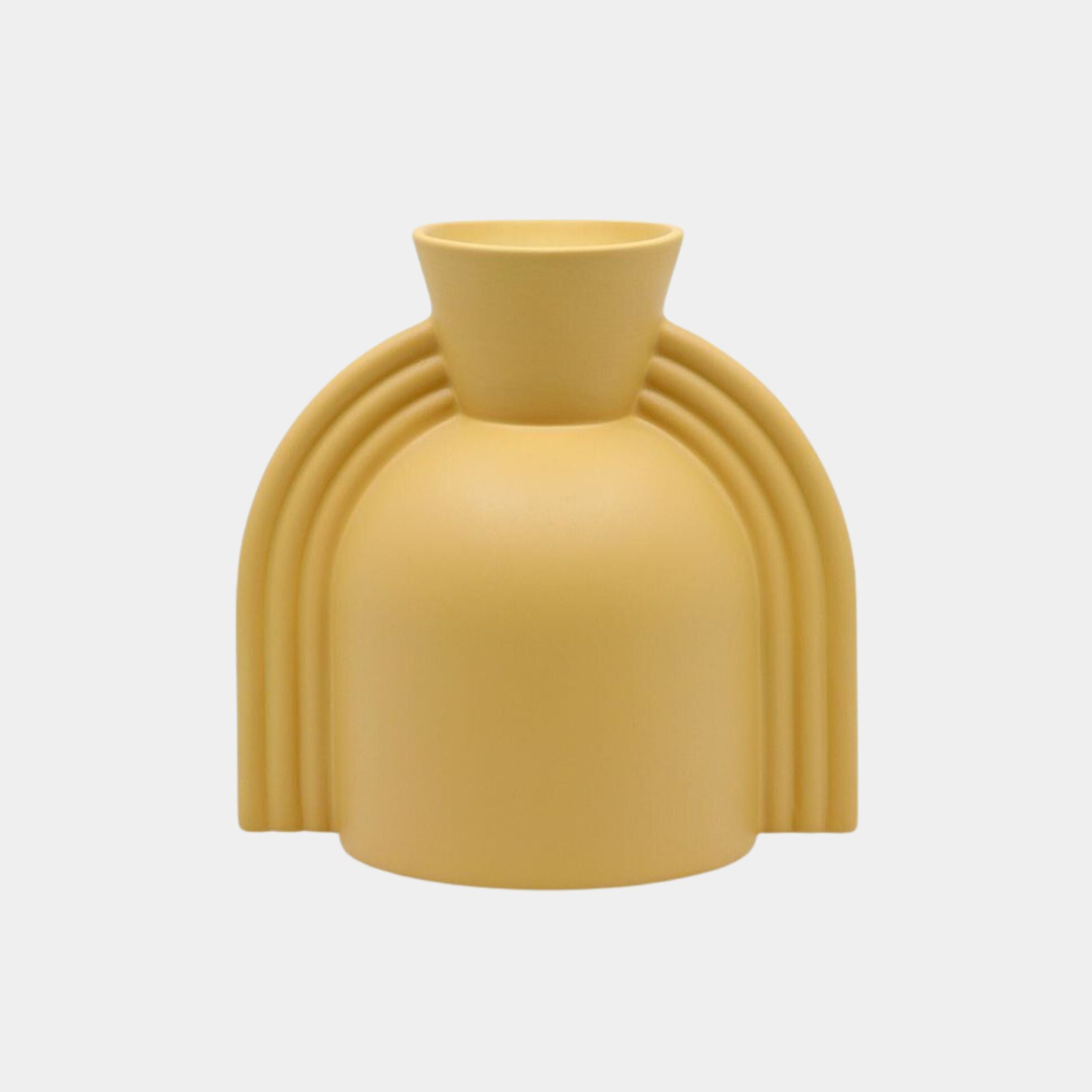 Ceramic Vase | Art-Deco - Yellow