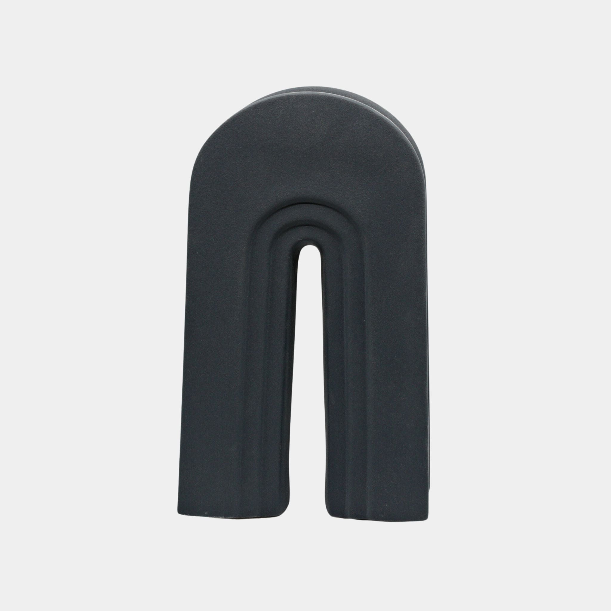 Ceramic Vase | Arched Series - Black - The Feelter