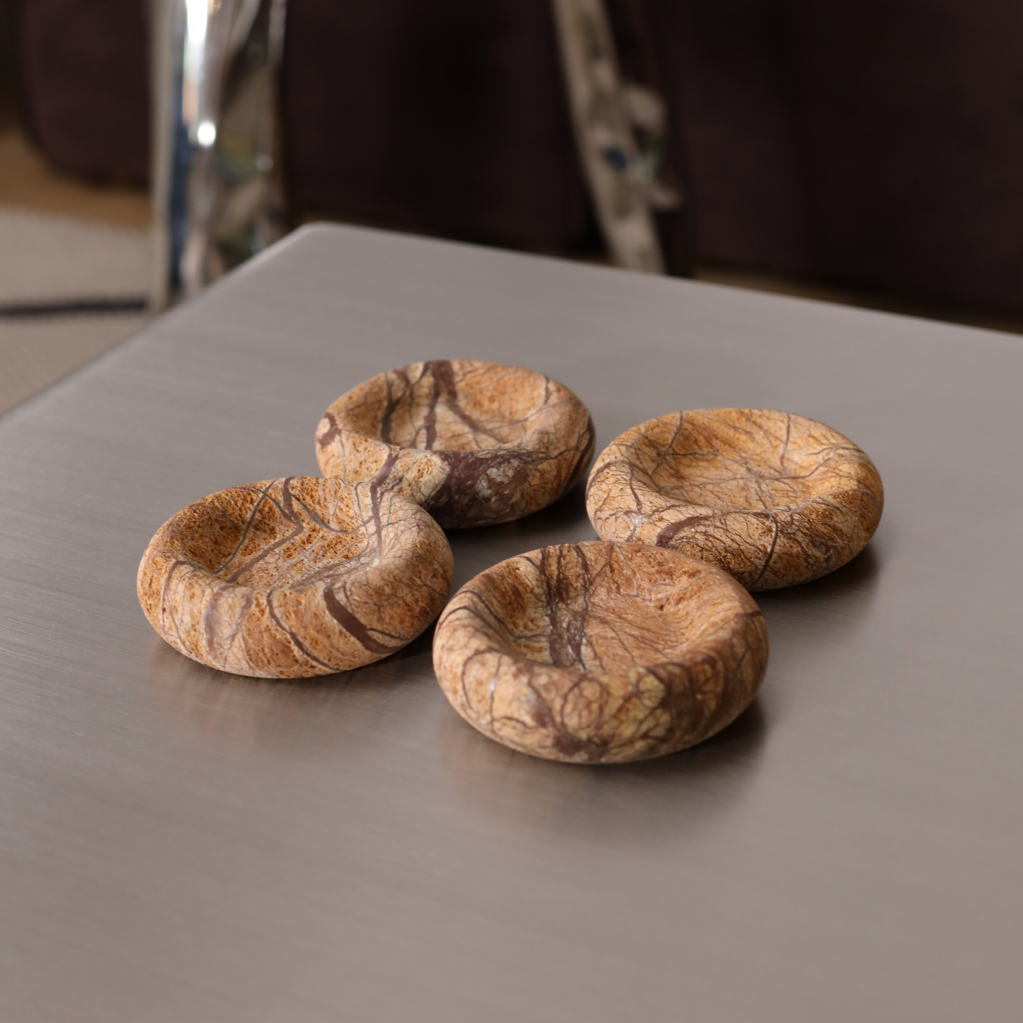 Bisadar Brown Marble Plate - The Feelter