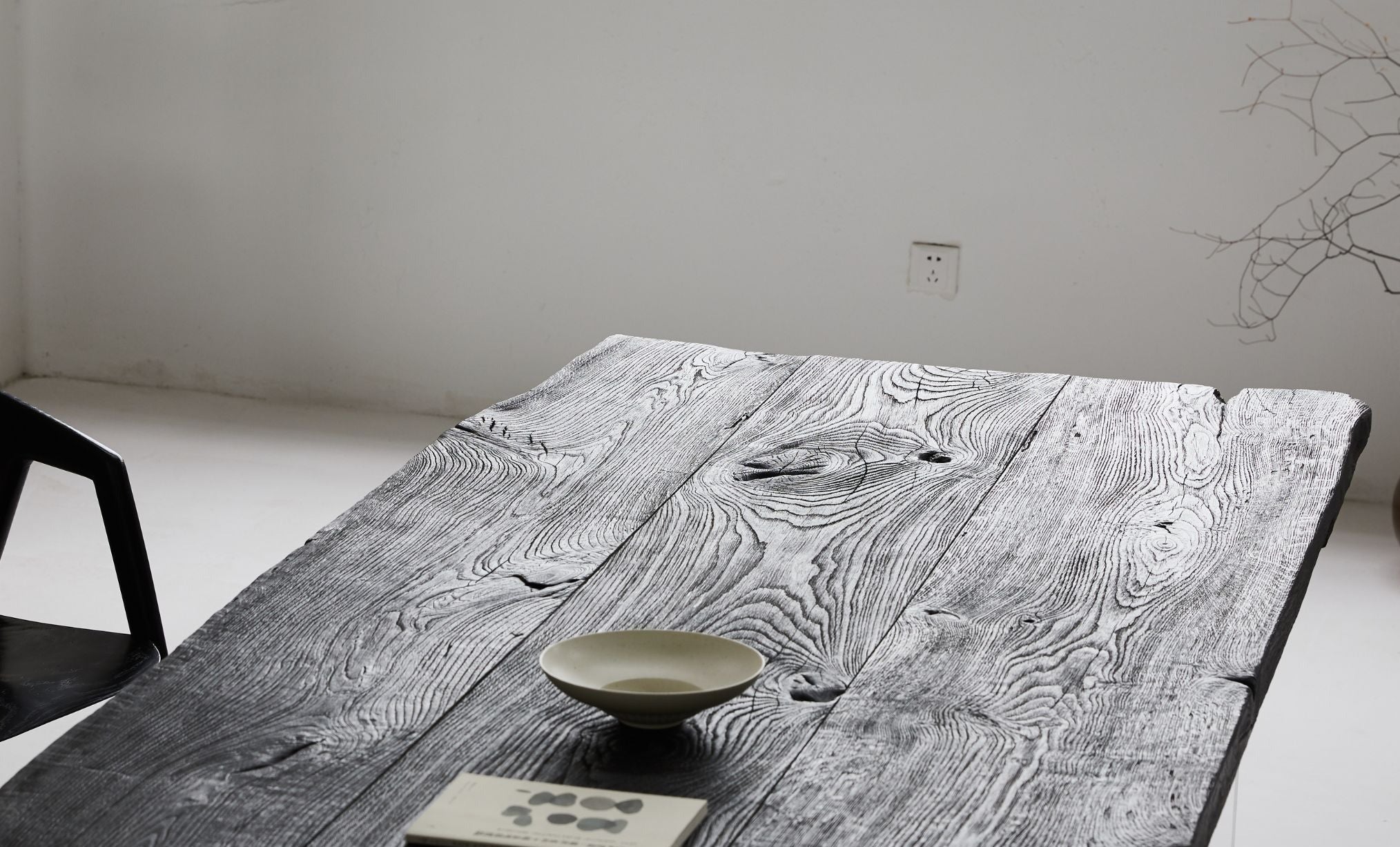 Charred French Oak Dining Table - The Feelter