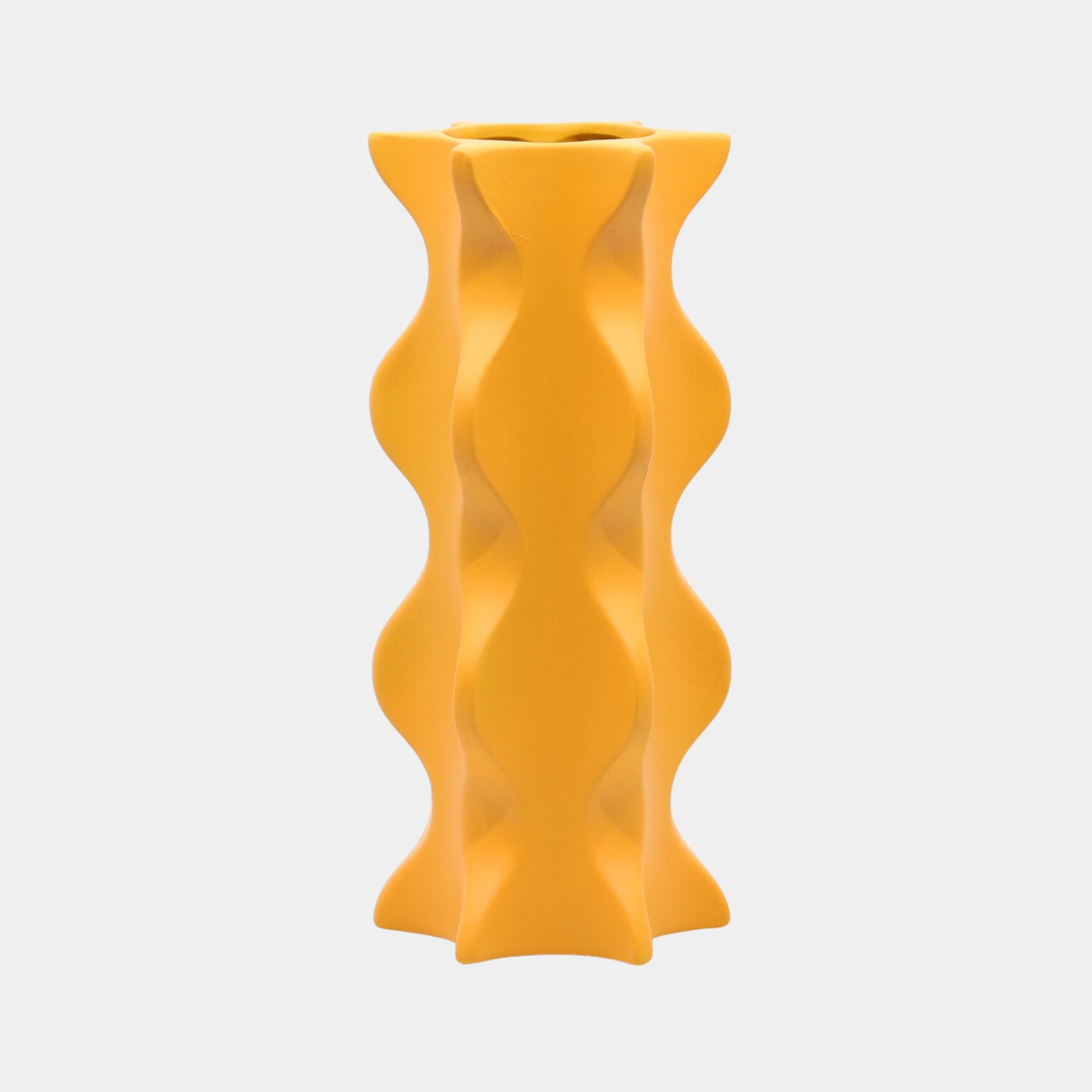 Ceramic Vase | Ripple Series - Orange - The Feelter