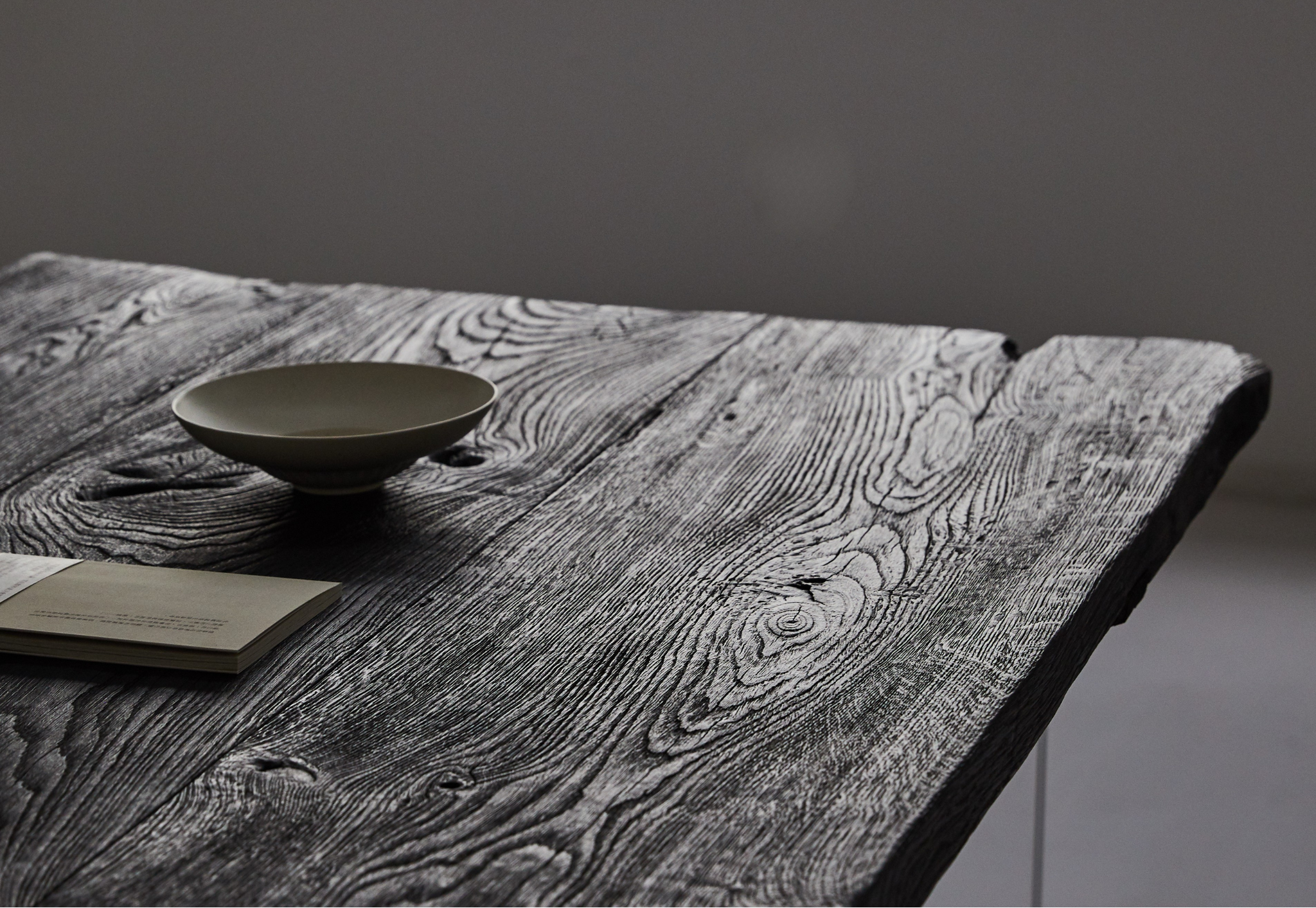 Live Edge Charred French Oak Dining Table