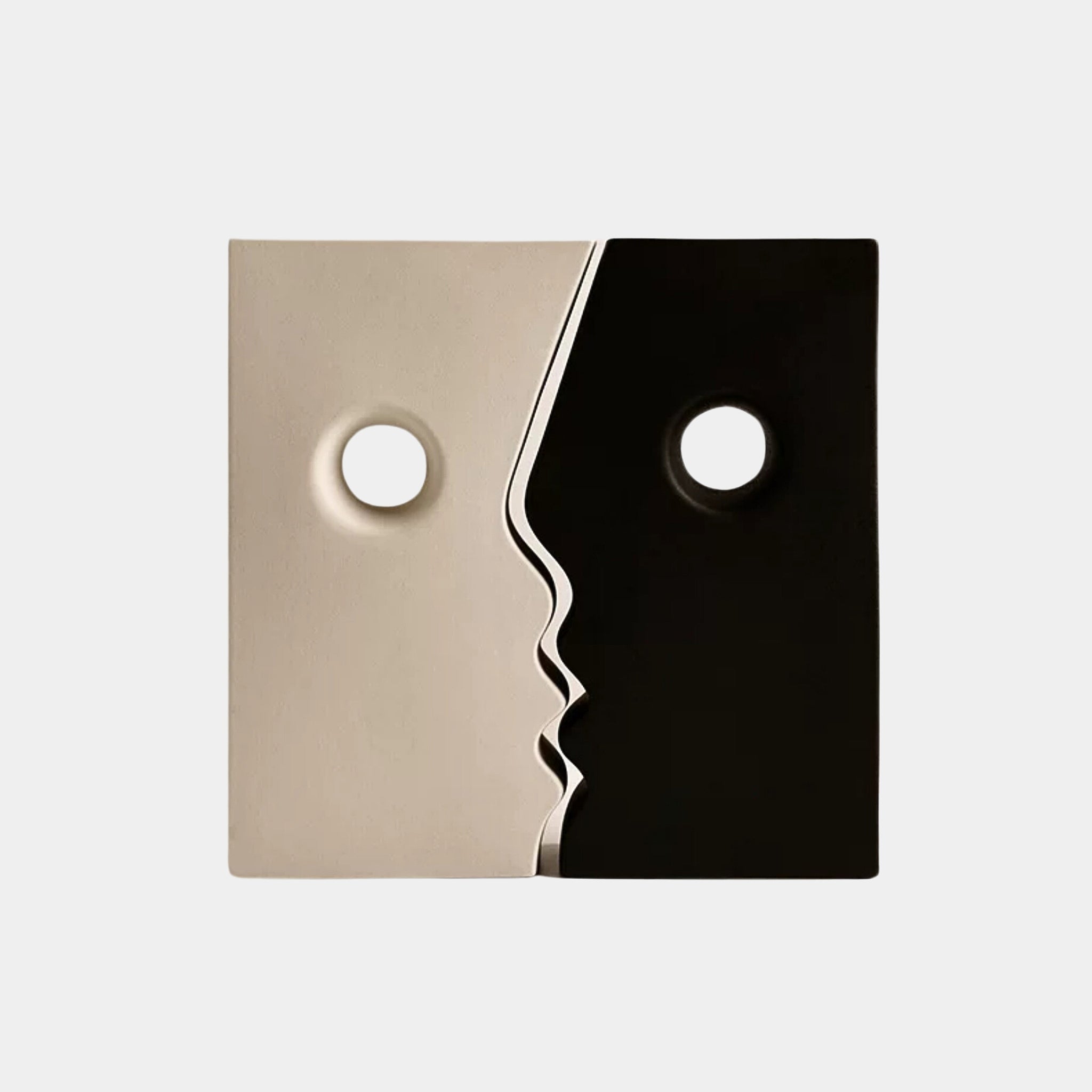 Ceramic Vase | Portrait Twins - Black - The Feelter