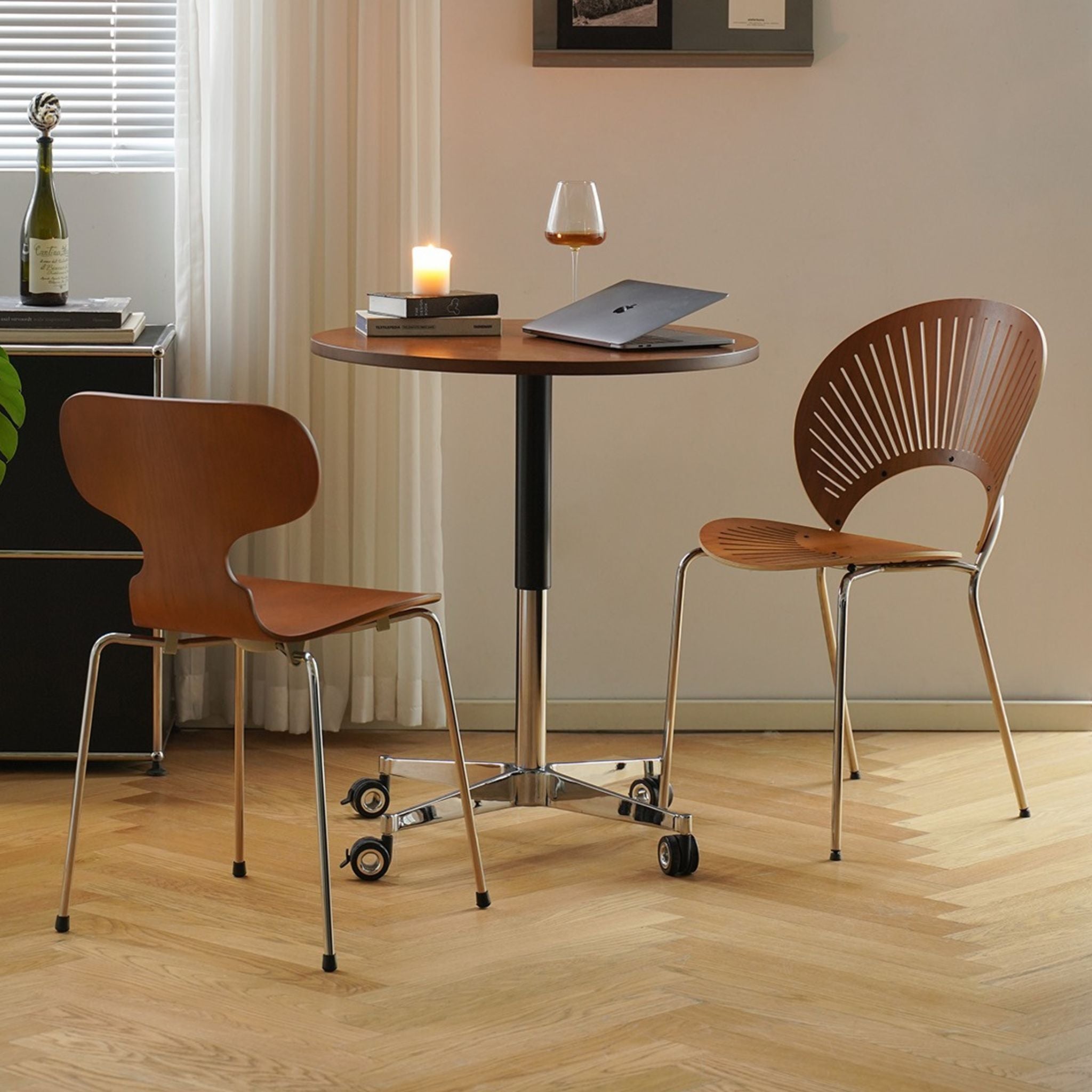 Height-Adjustable Bar Table