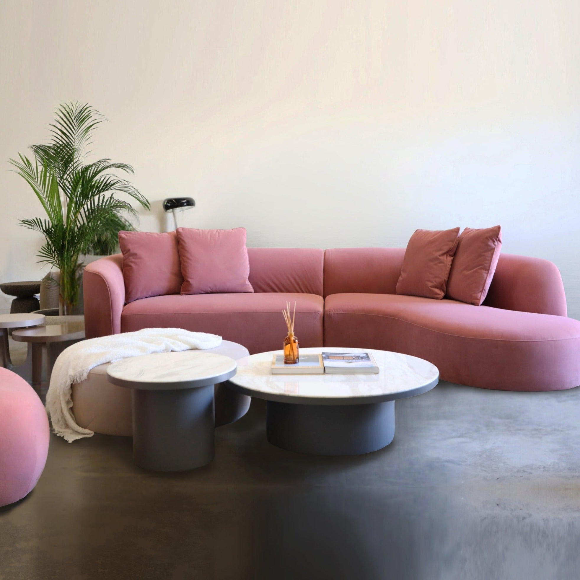 Marble Look Side Table - The Feelter