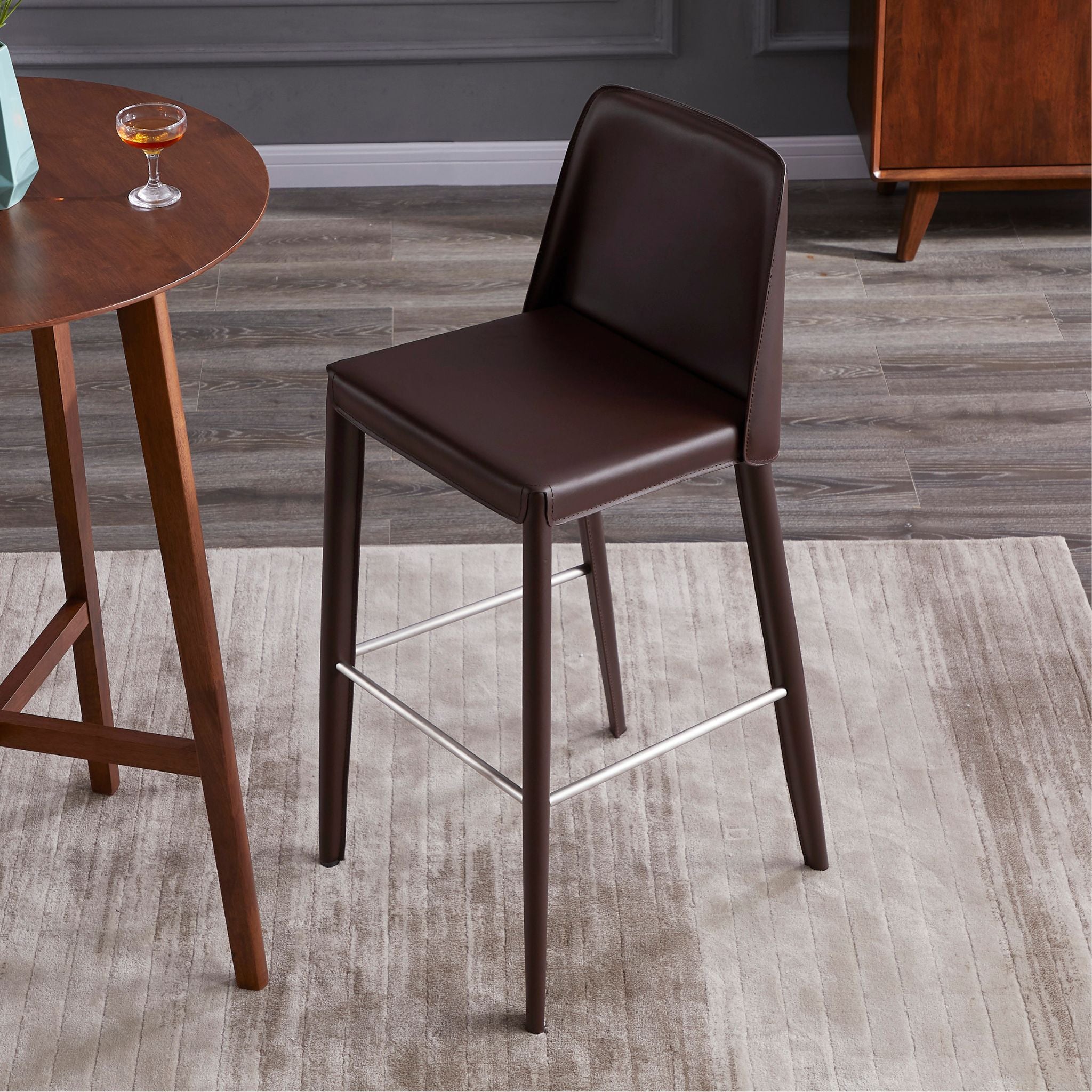 Henry Leather Bar Stool - The Feelter