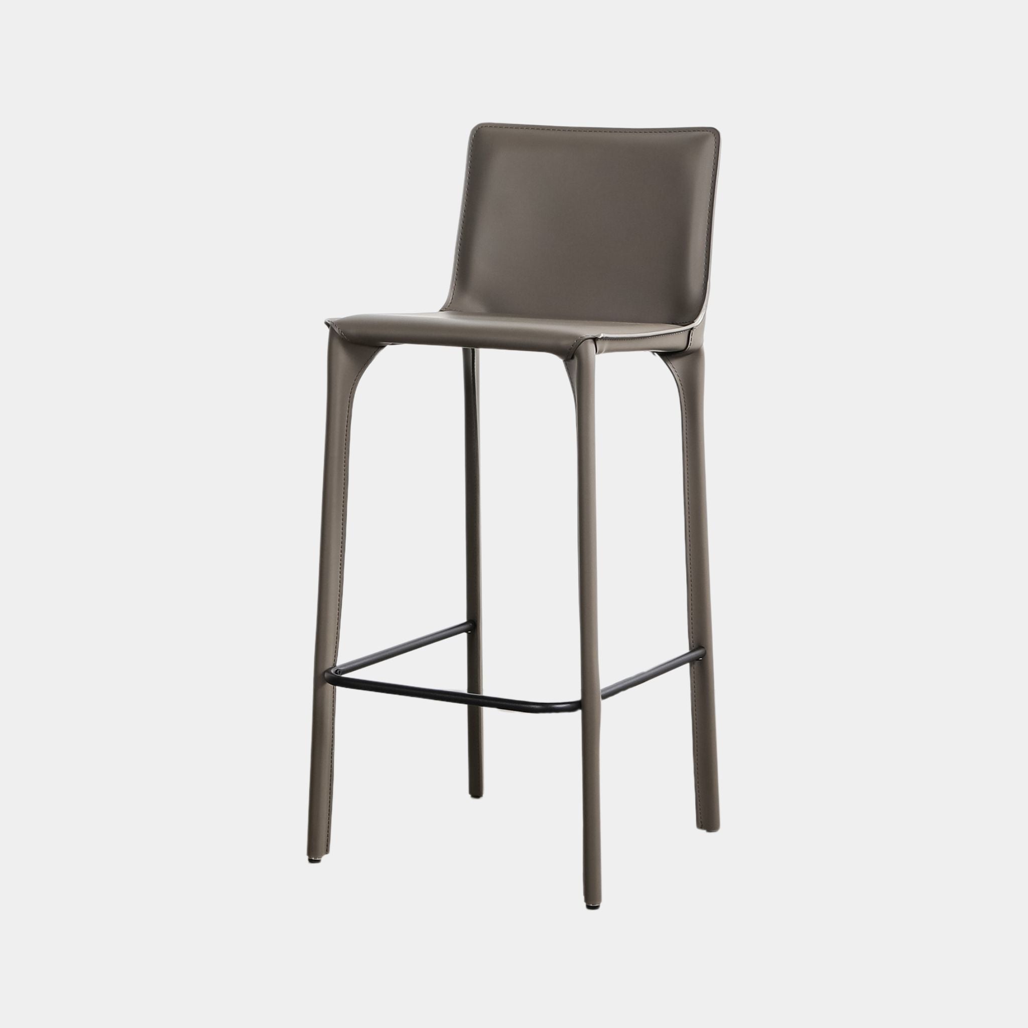 James Leather Bar Stool