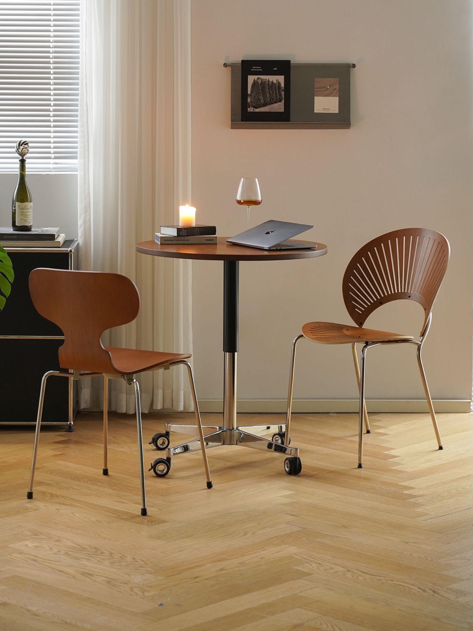 Height-Adjustable Bar Table