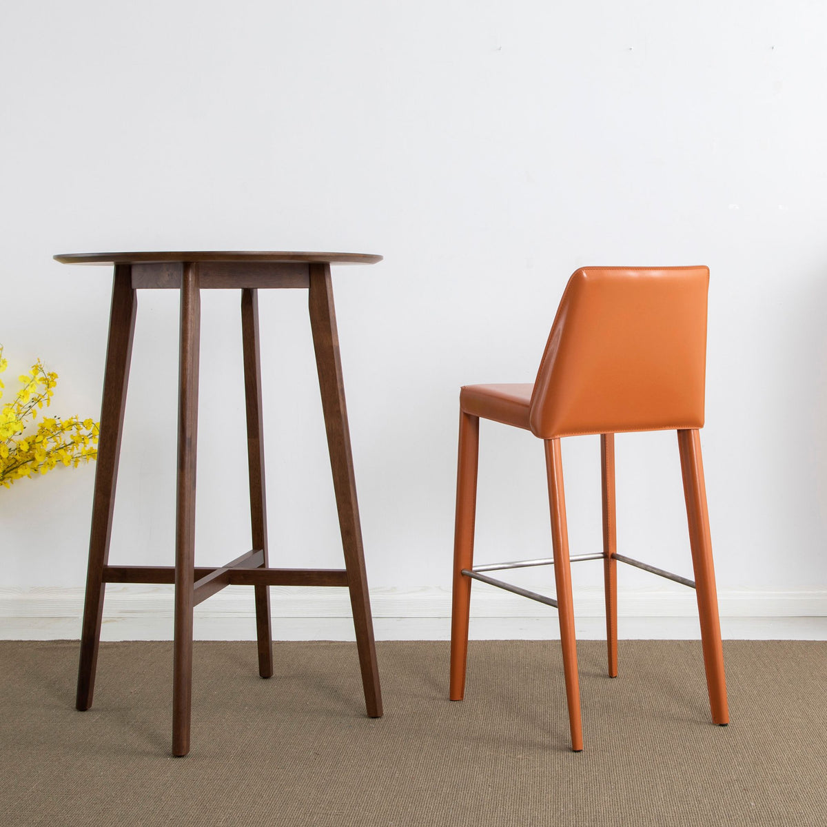 Henry Leather Bar Stool - The Feelter