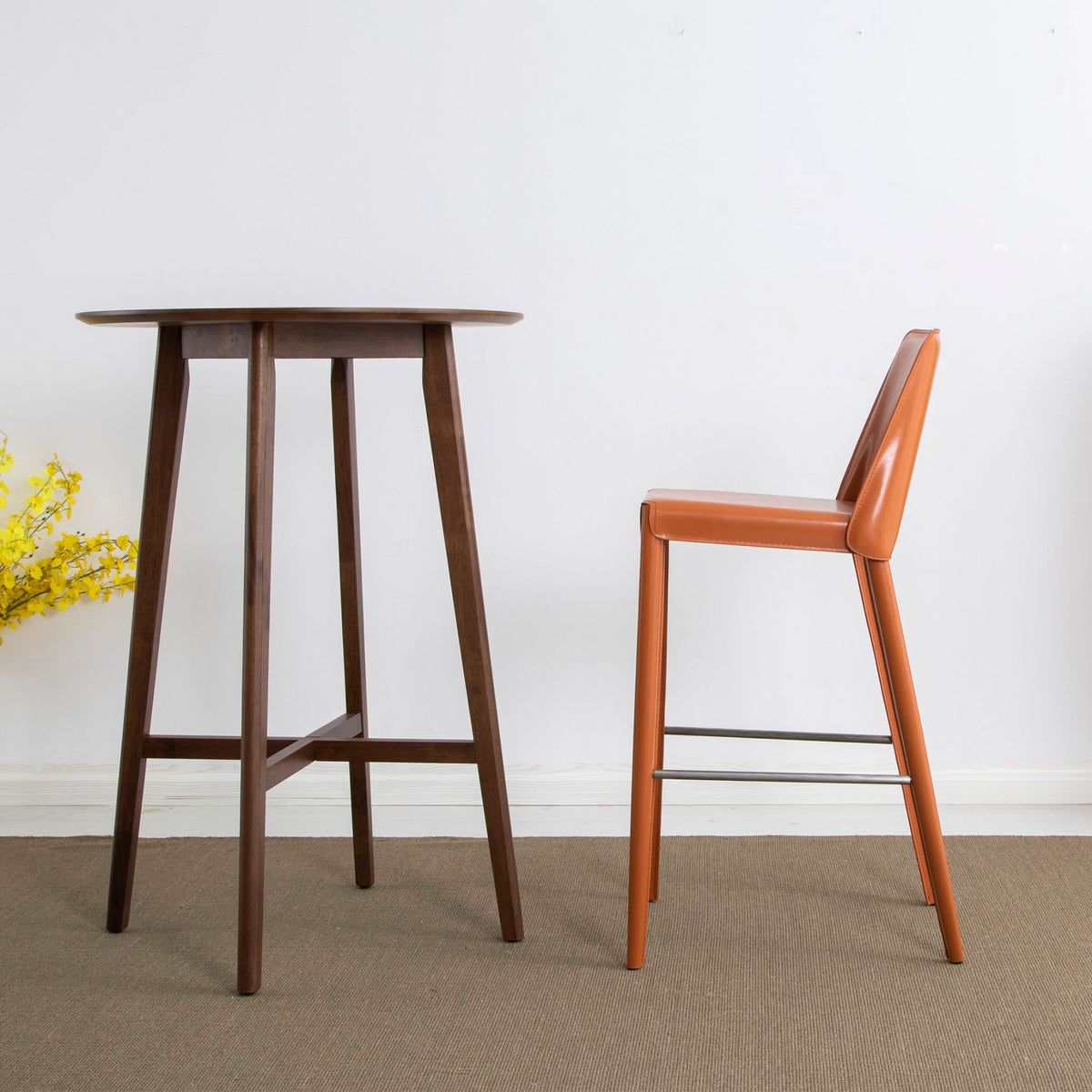 Henry Leather Bar Stool - The Feelter