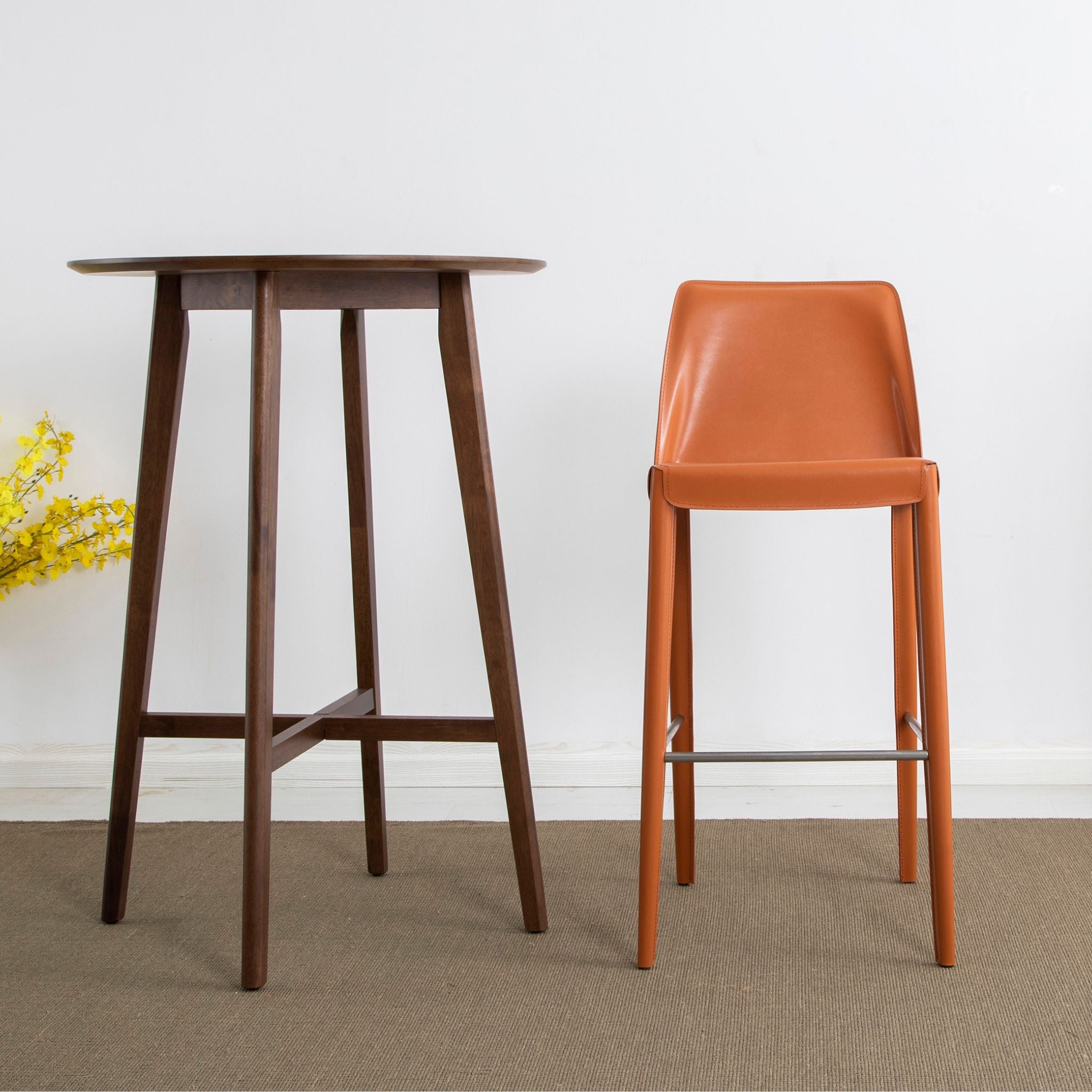 Henry Leather Bar Stool - The Feelter
