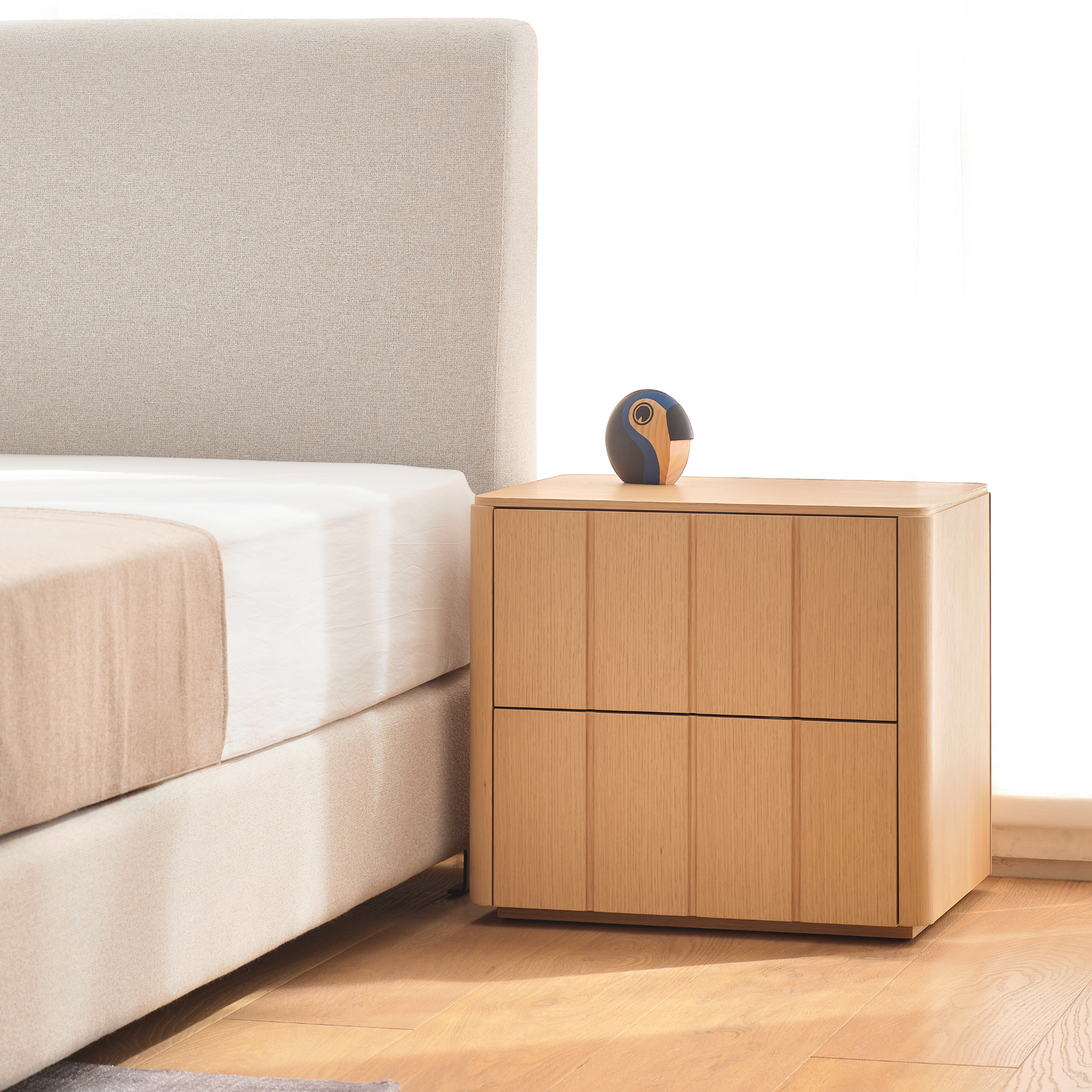 Grace Timber Bedside Table - The Feelter