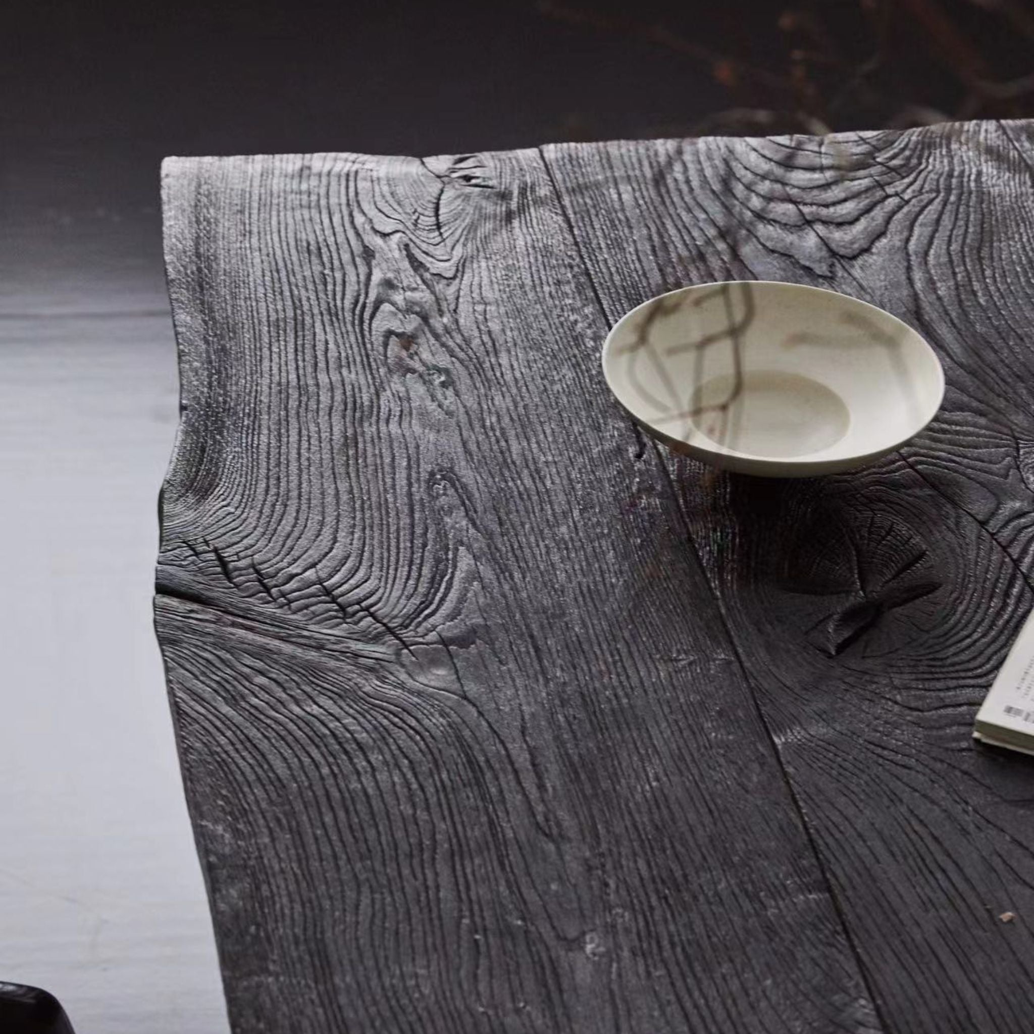 Charred French Oak Dining Table - The Feelter