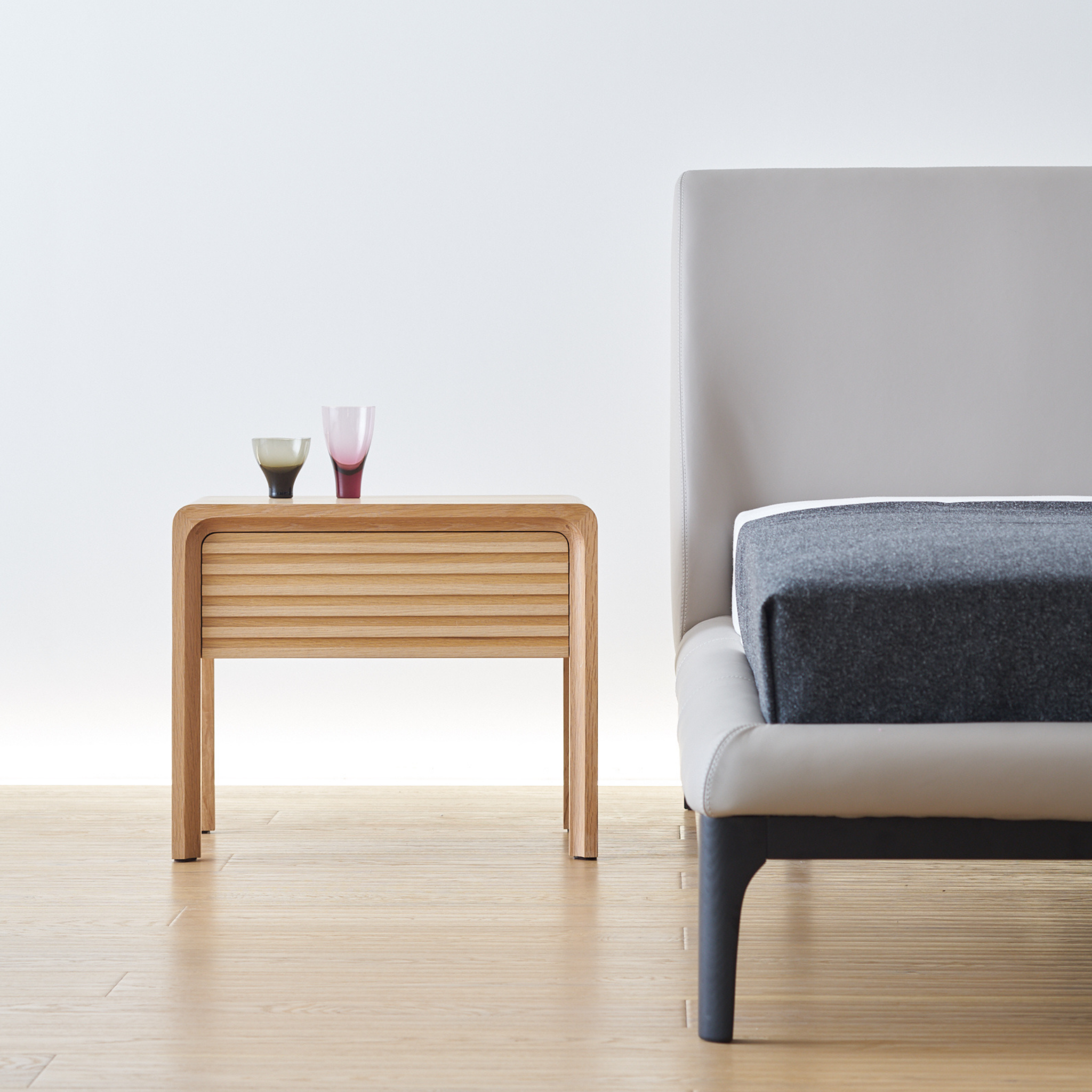 Pumrey Wooden Bedside Table - The Feelter