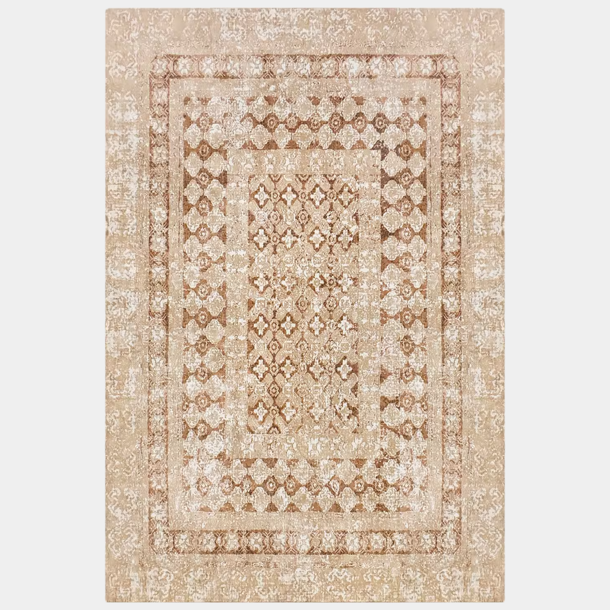 Damask Glue-Free Rug