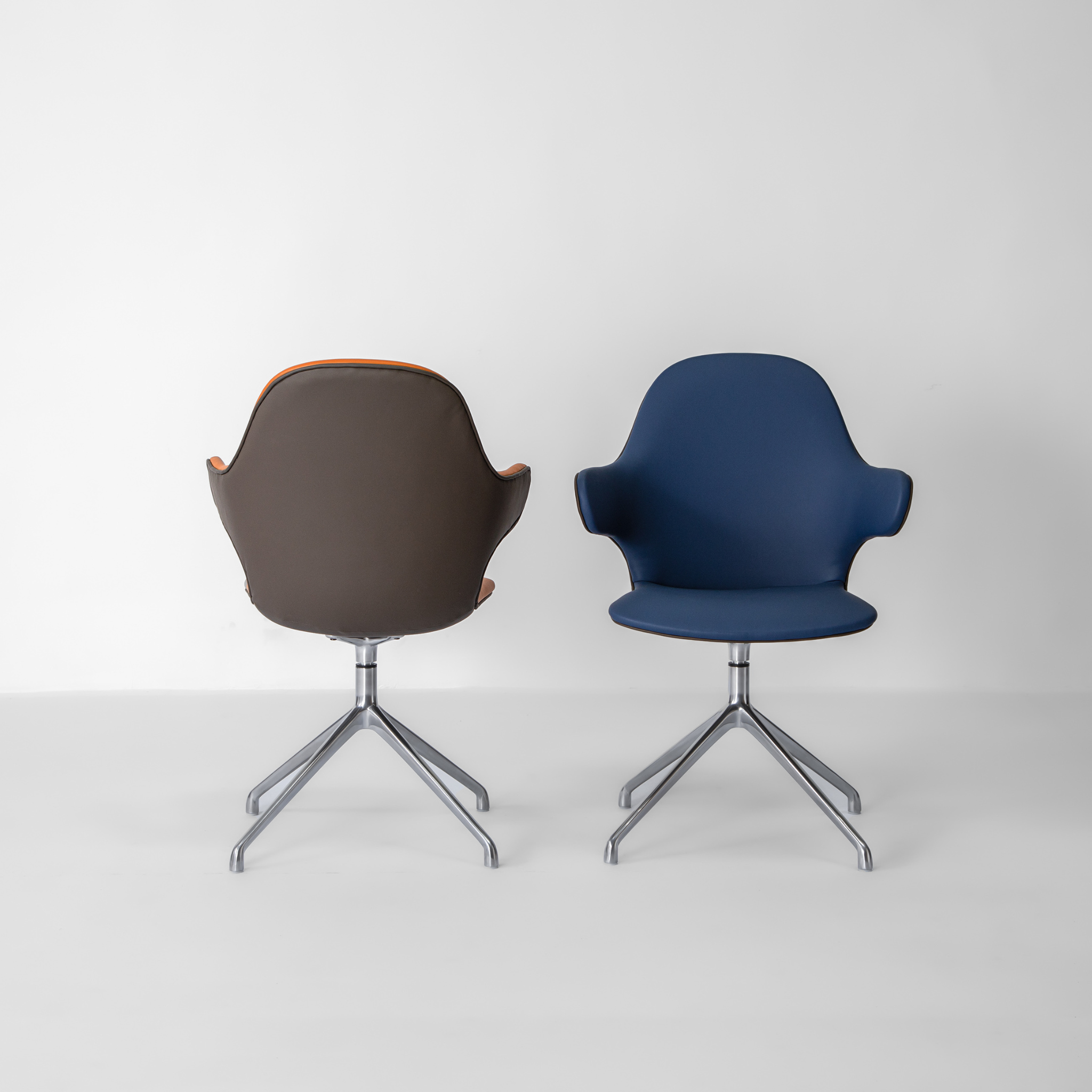 Percy Leather Swivel Chair