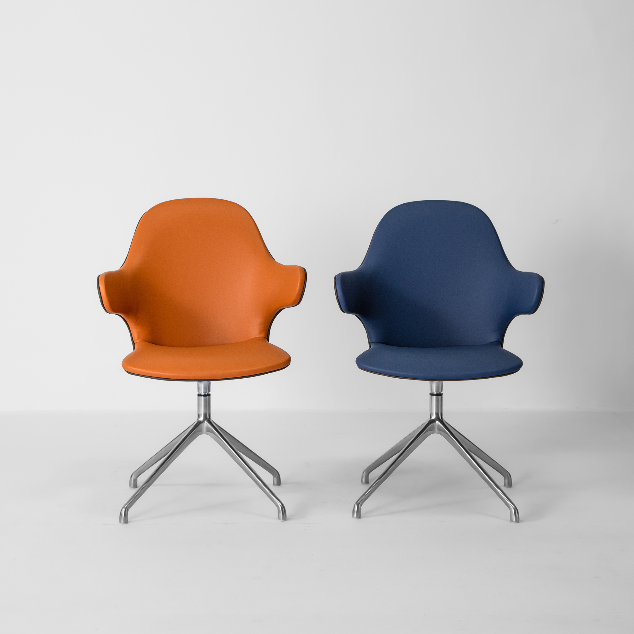 Percy Leather Swivel Chair