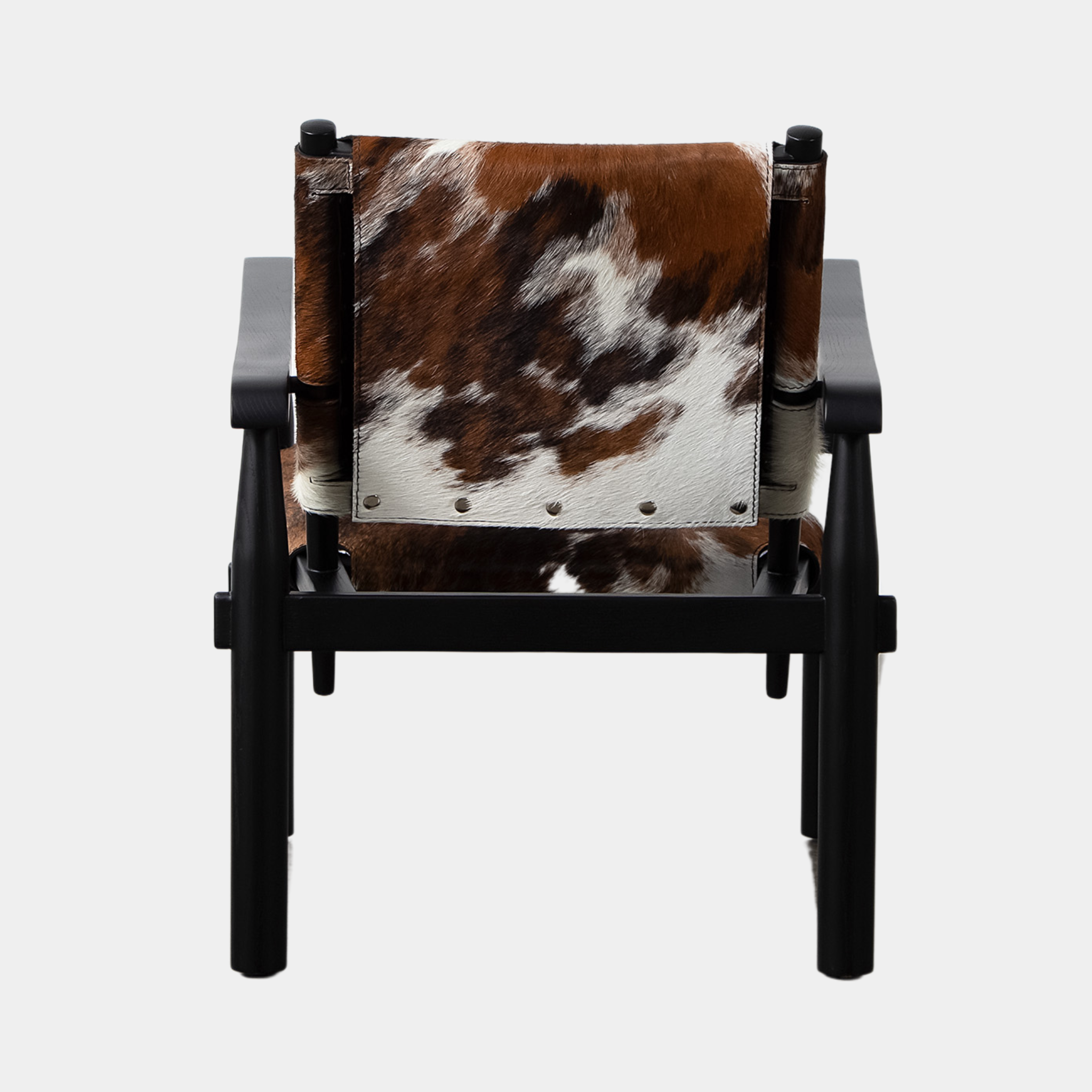 Cowhide Wooden Lounge Chair