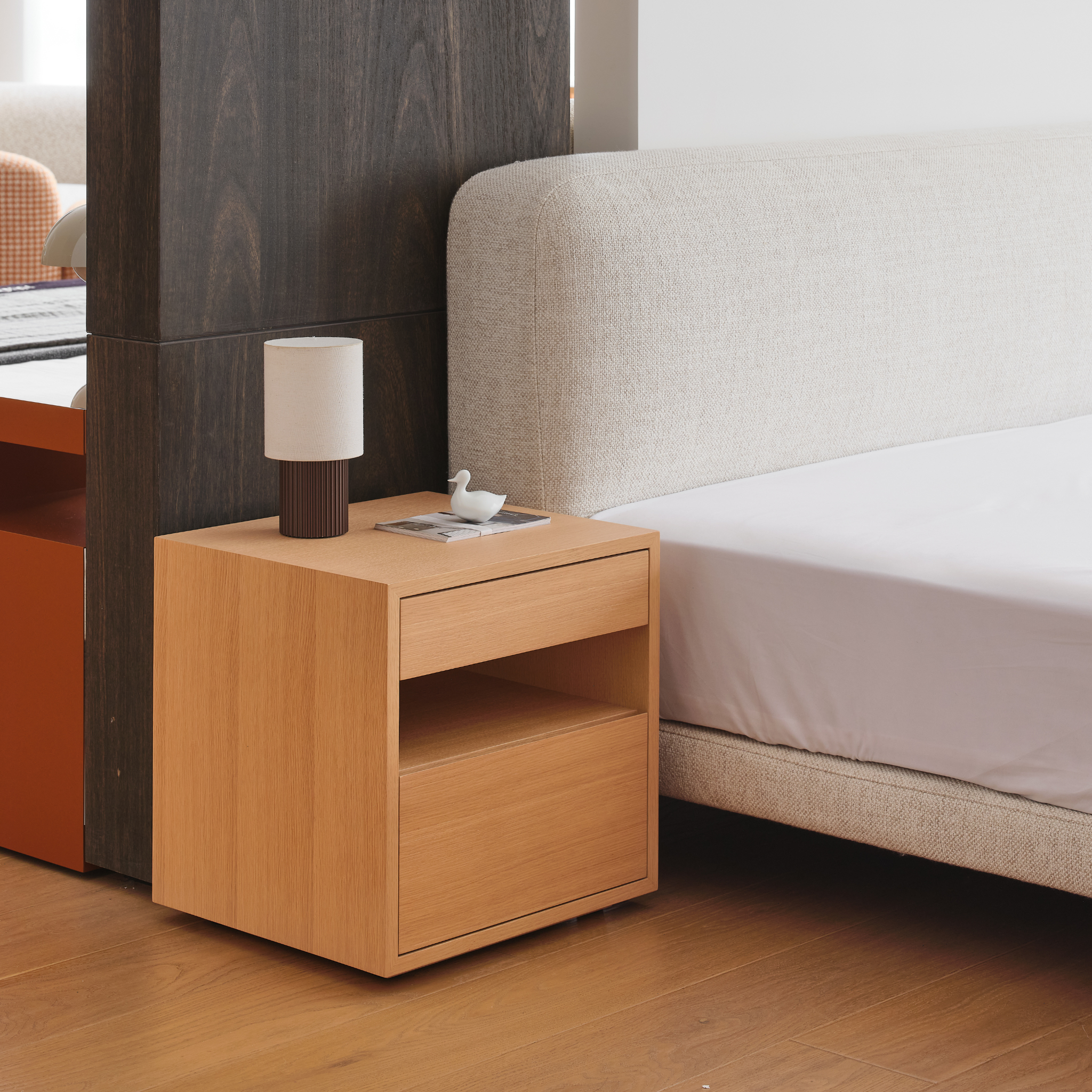 Woods Timber Bedside Table - The Feelter