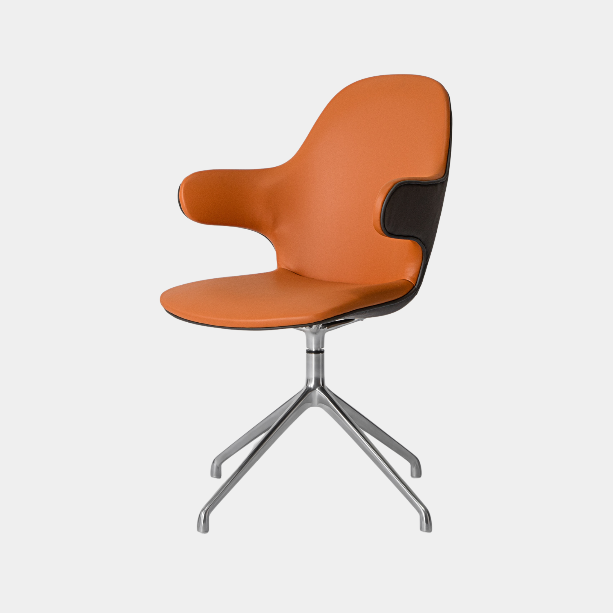 Percy Leather Swivel Chair