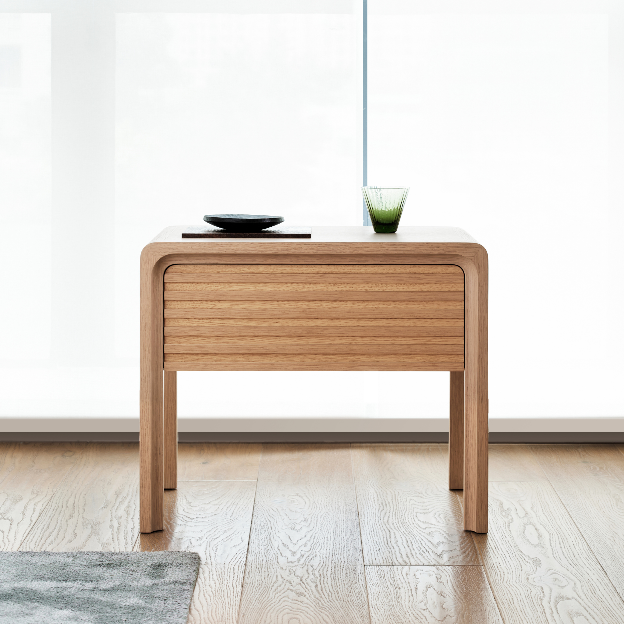 Pumrey Wooden Bedside Table - The Feelter