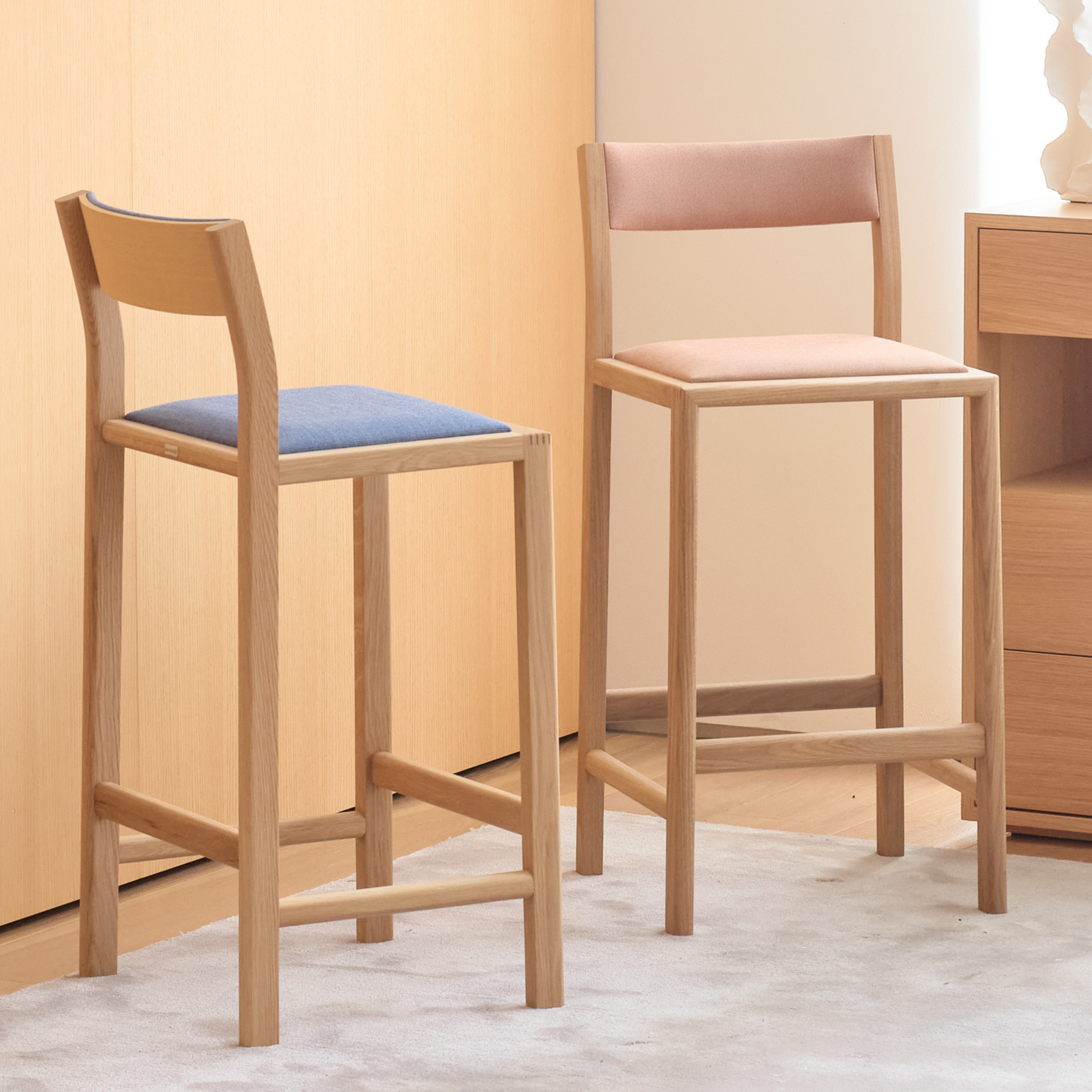 Ming Wooden Bar Stool