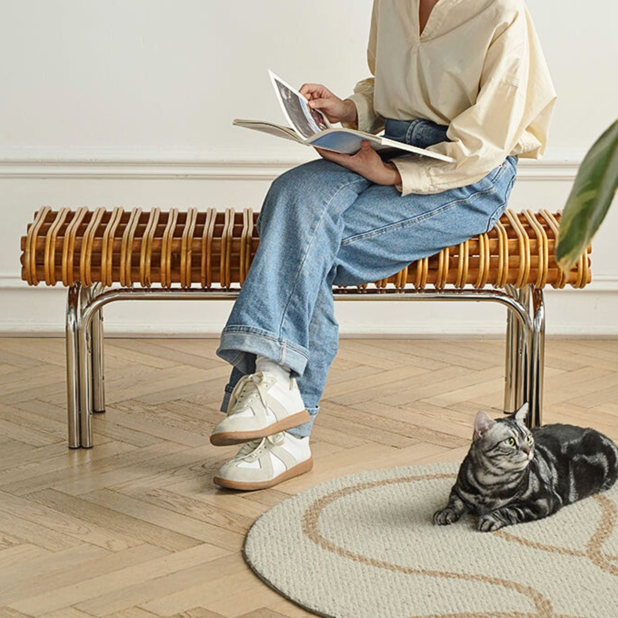 Rattan Bench