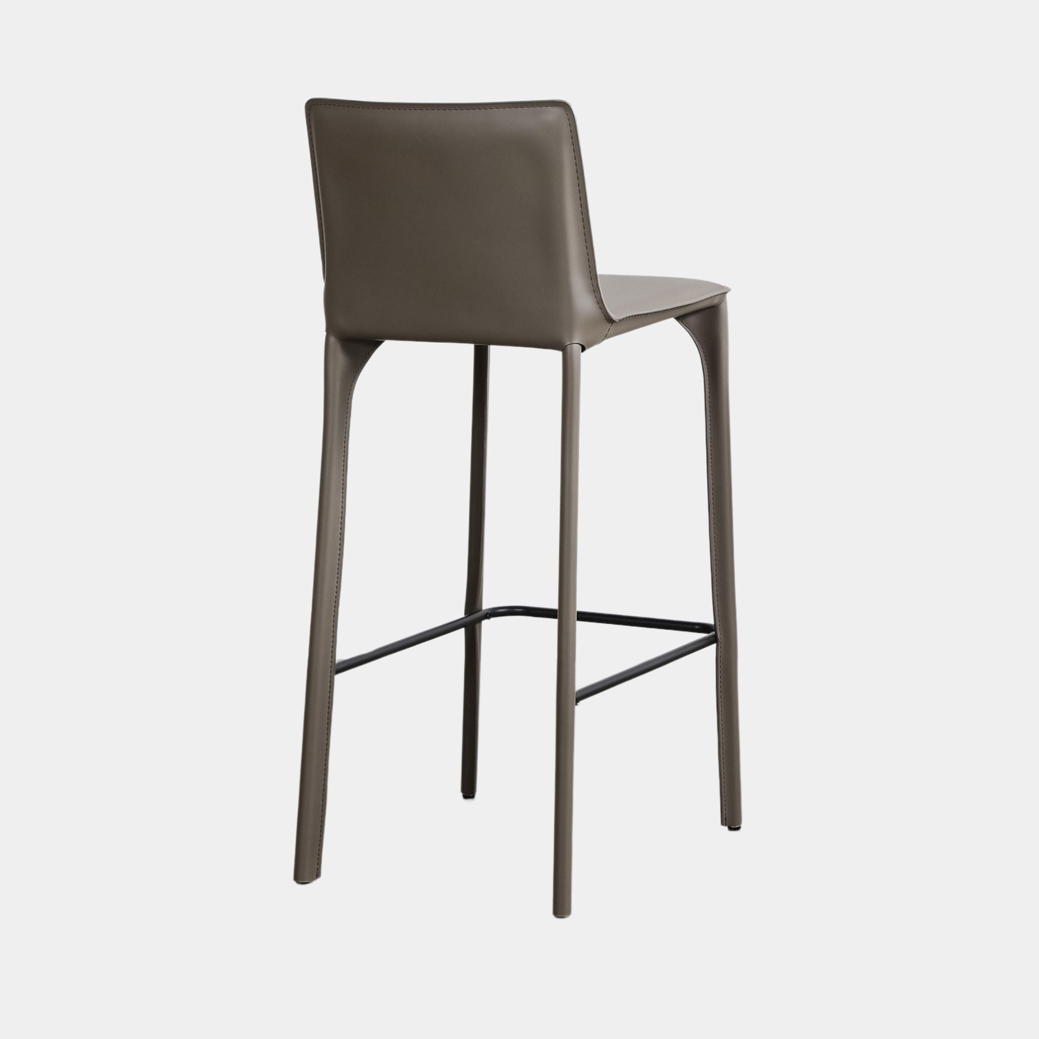 James Leather Bar Stool