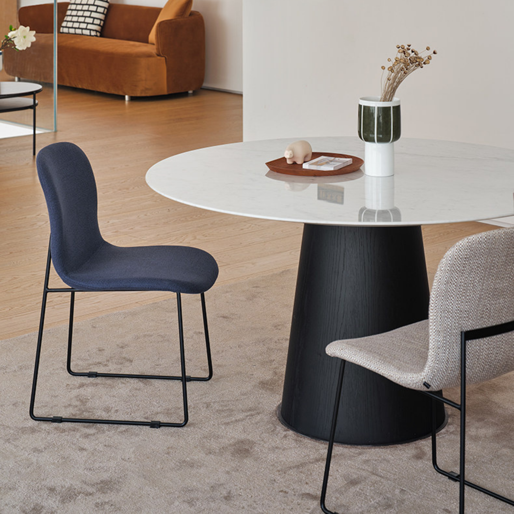 Ann Upholstered Metal Dining Chair - The Feelter