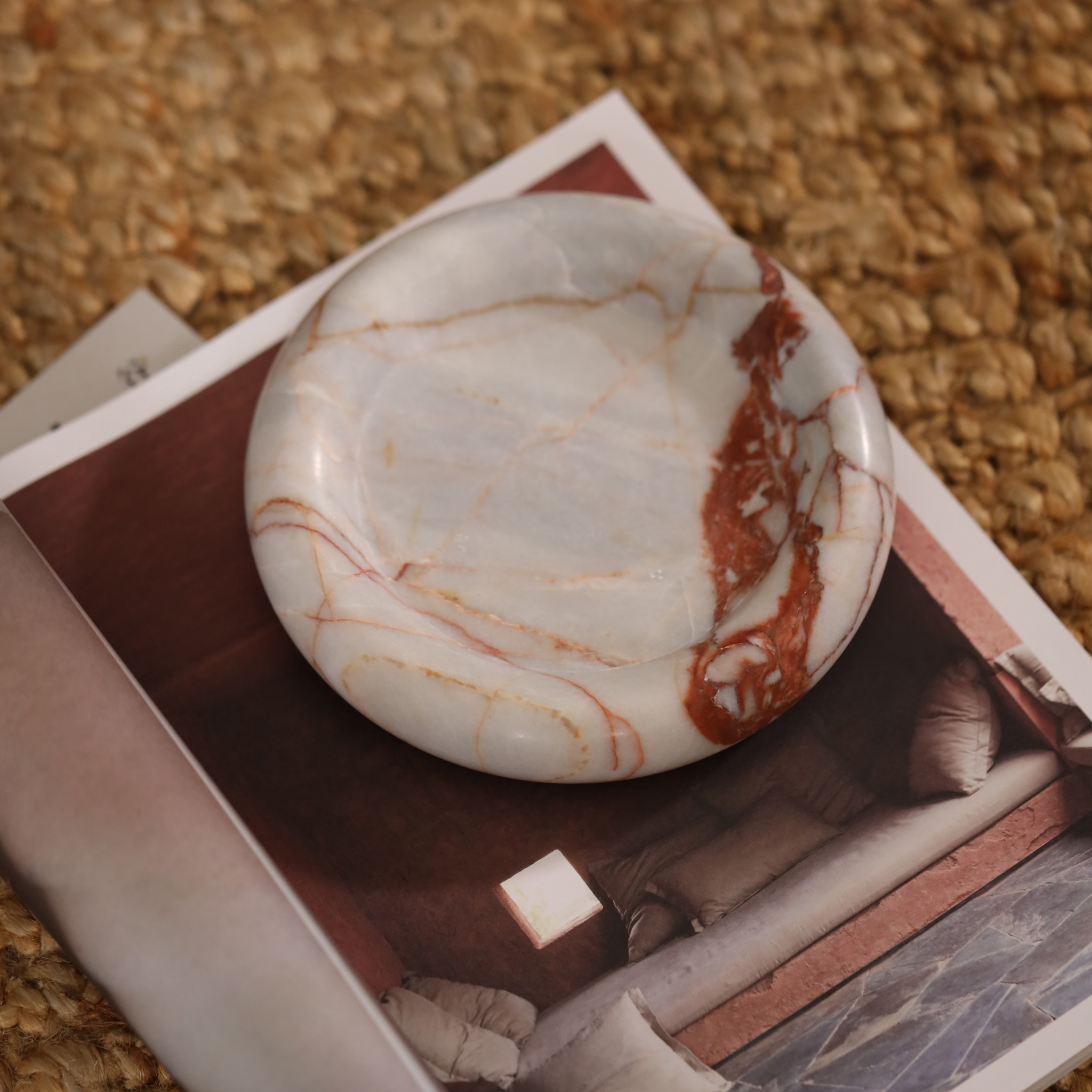 Calacatta Rosso Marble Plate - The Feelter