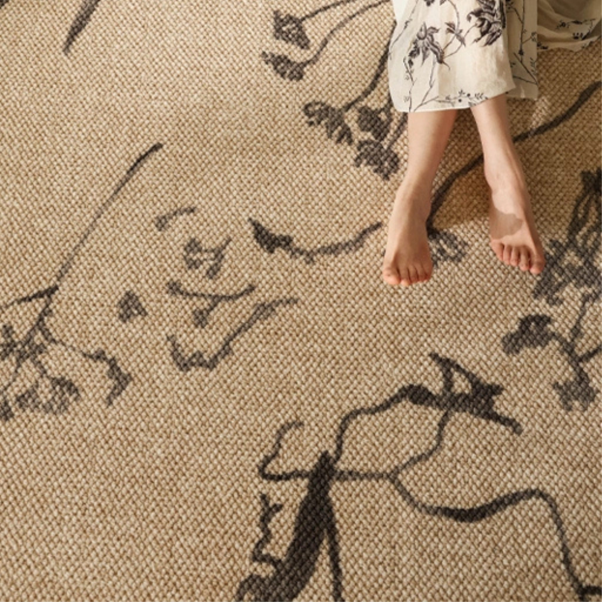 Pressed Flowers Wool Rug
