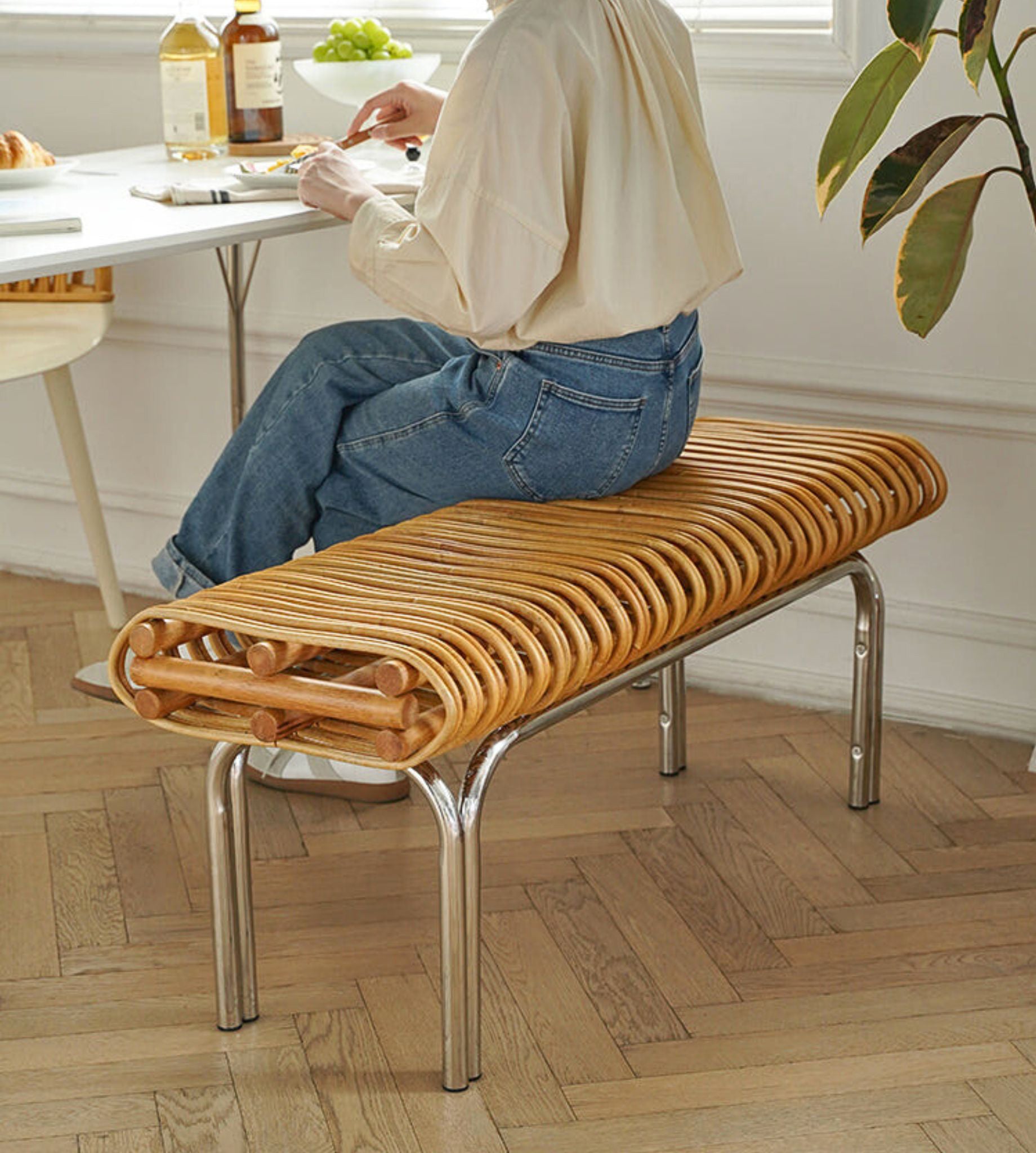 Rattan Bench