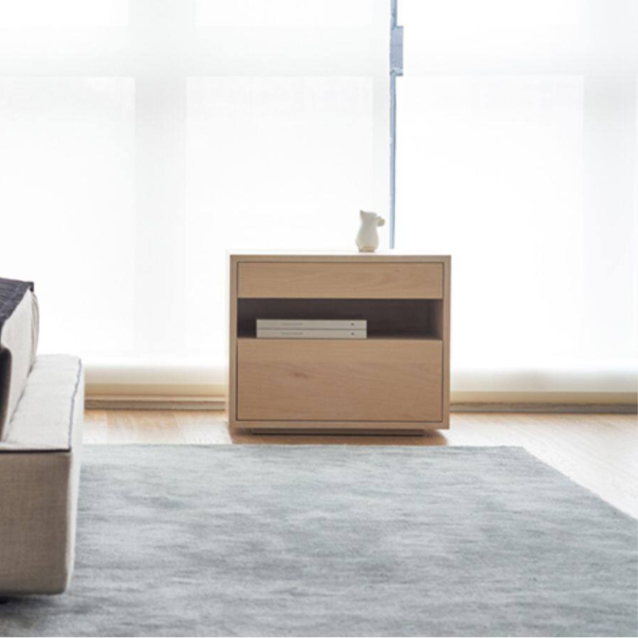 Woods Timber Bedside Table - The Feelter