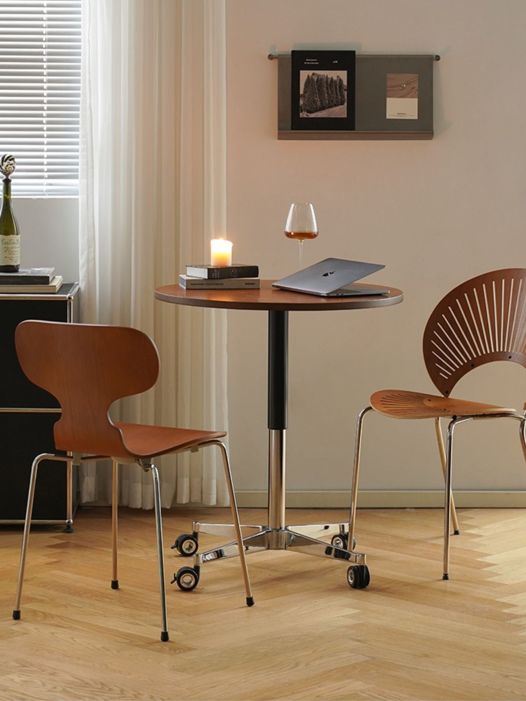 Height-Adjustable Bar Table