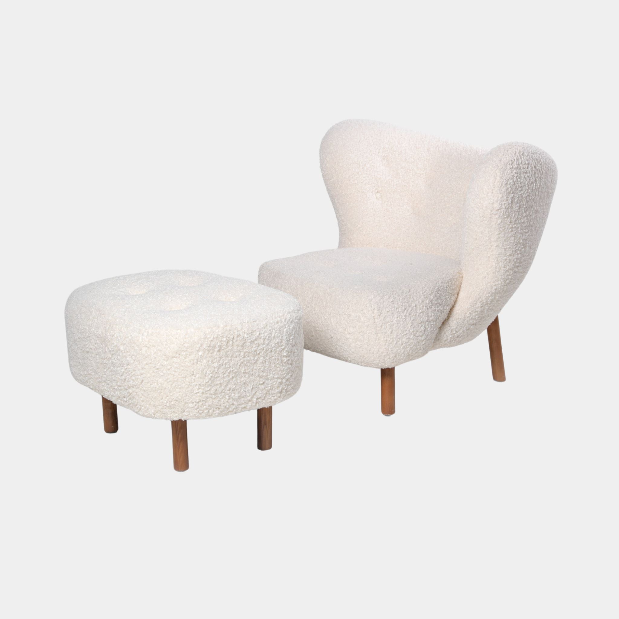 Agnes Wool Armchair - Short Hair | The Feelter