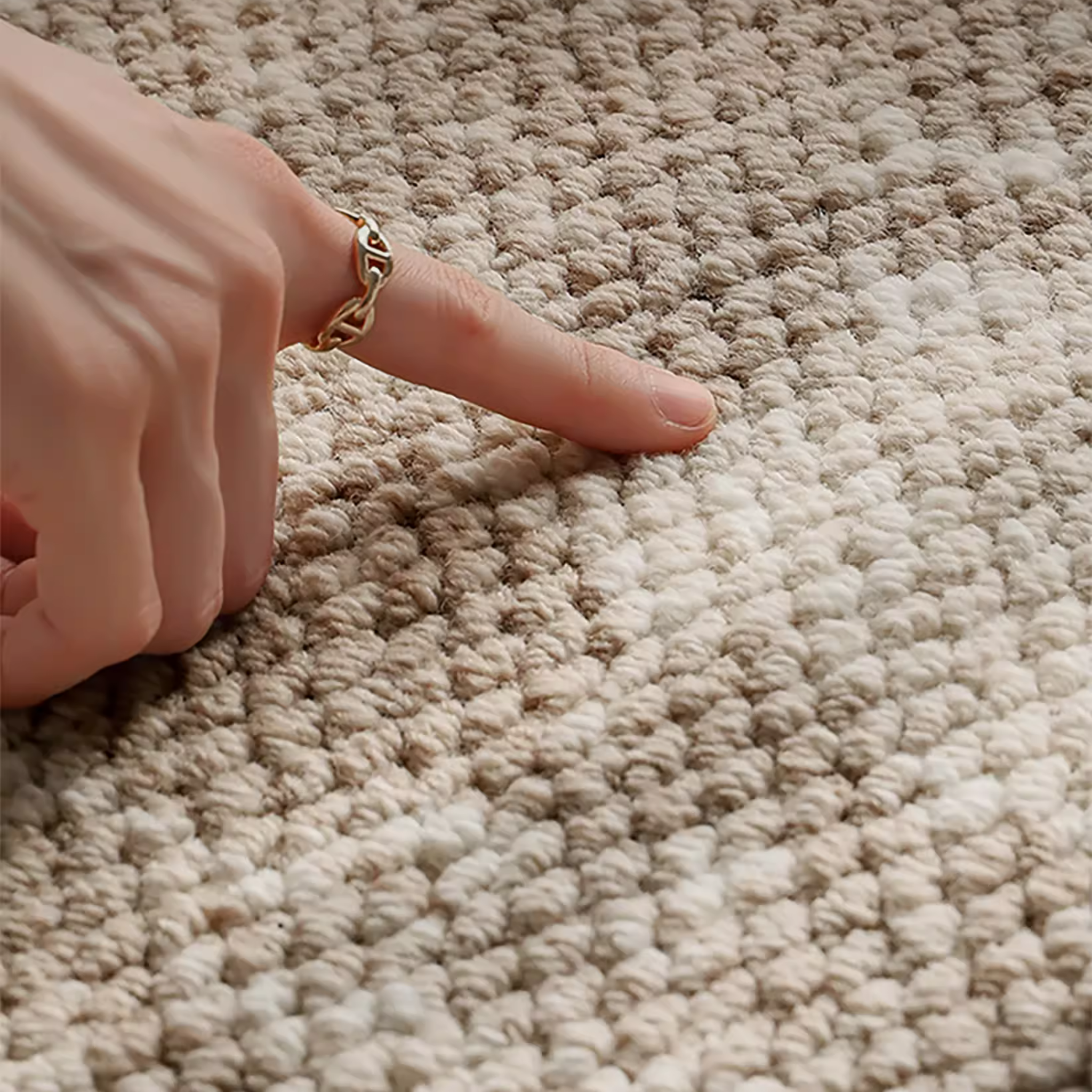 Marble Round Wool Rug