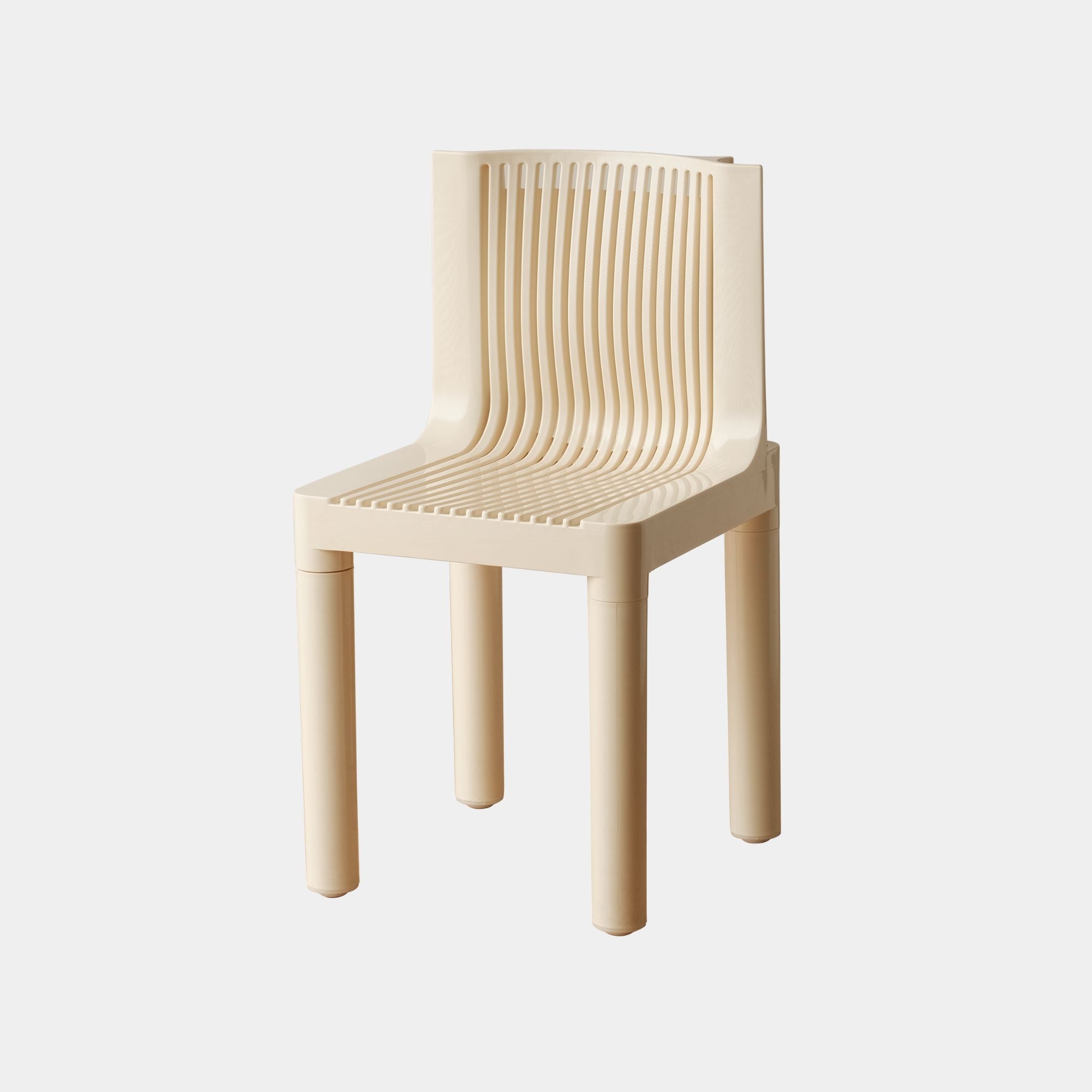Slatted Plastic Dining Chair