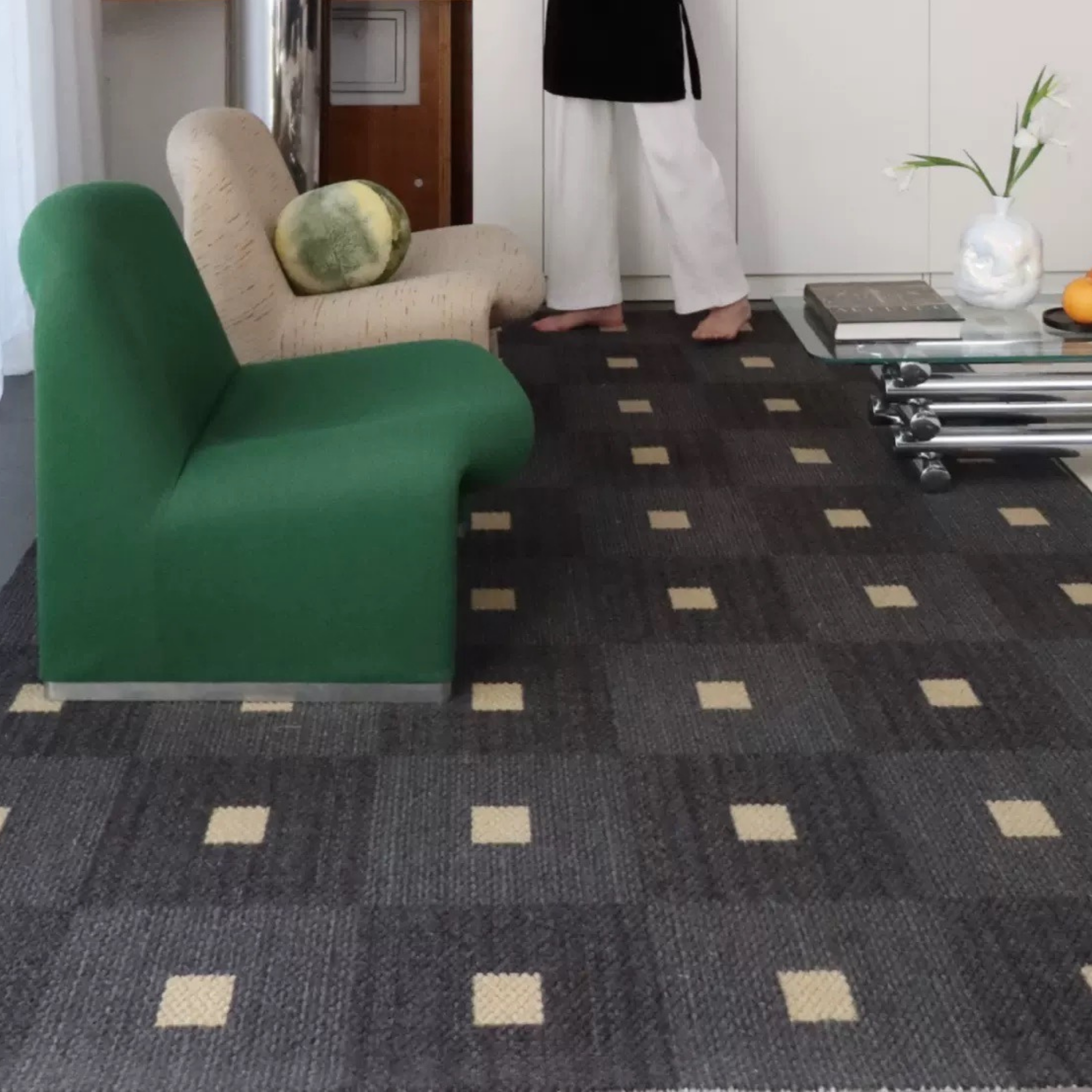 Boxes Wool Rug