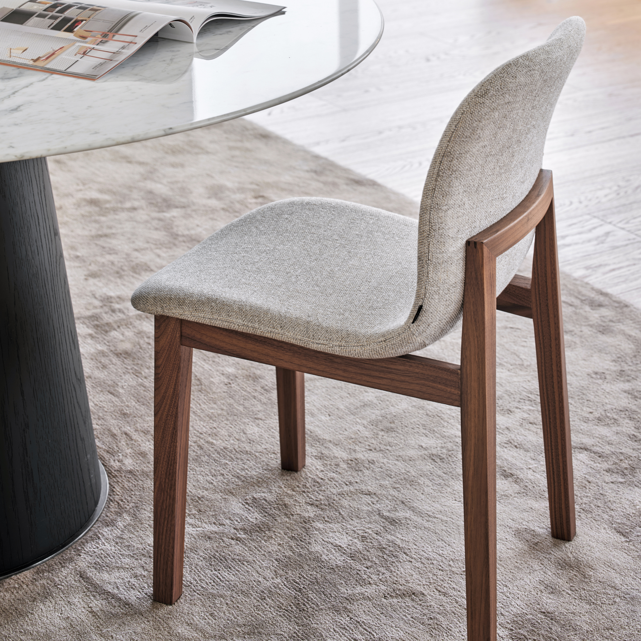 Ann Upholstered Wooden Dining Chair - The Feelter