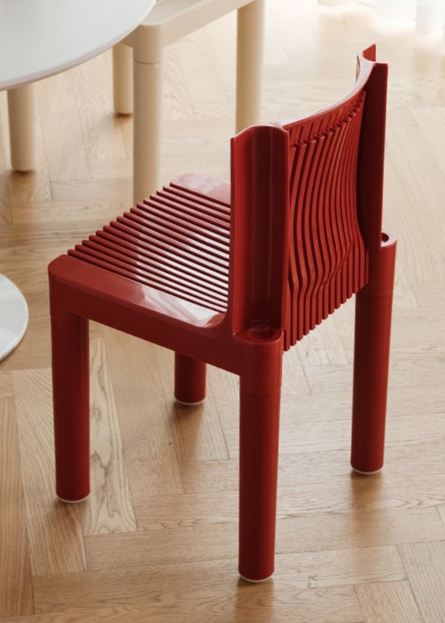 Slatted Plastic Dining Chair