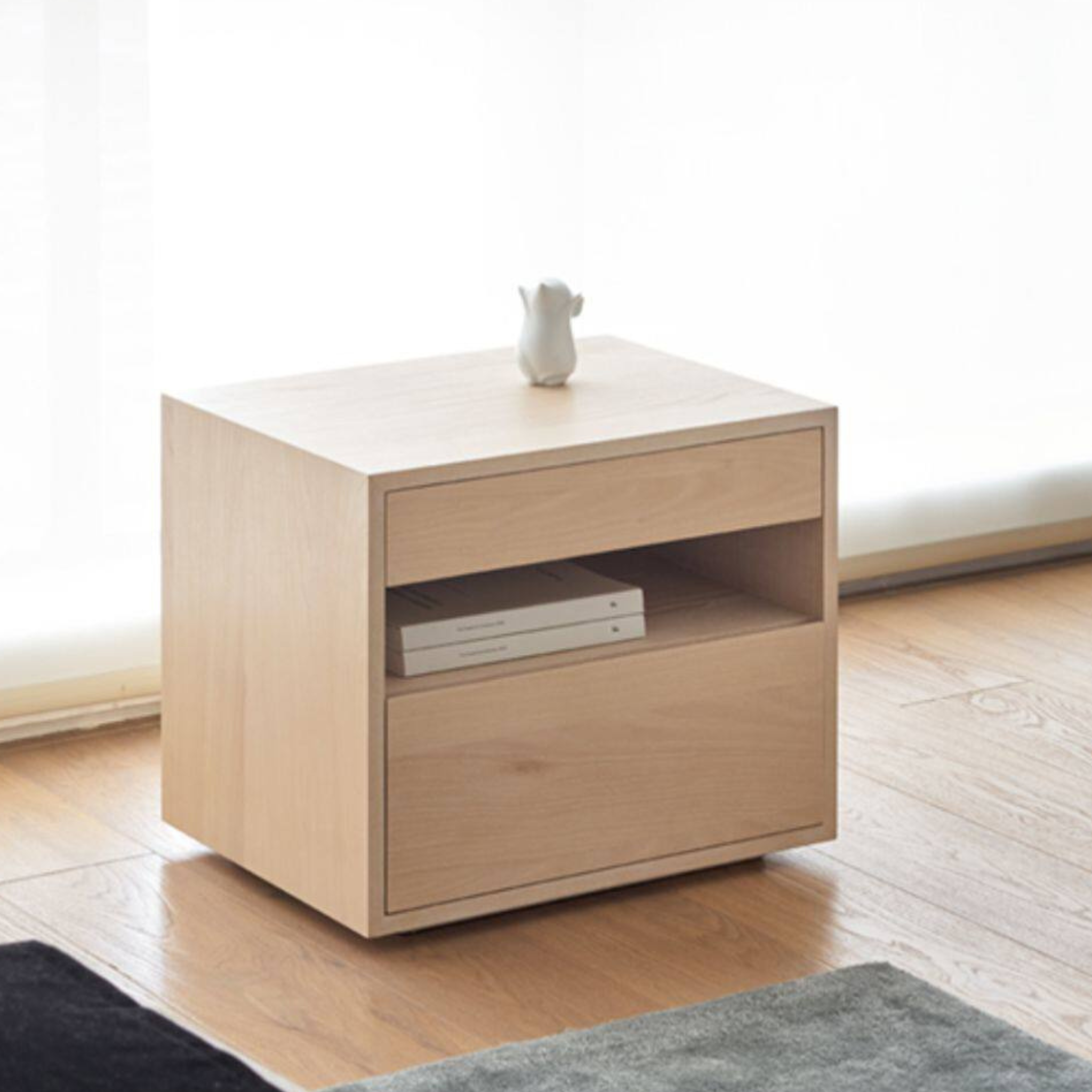 Woods Timber Bedside Table - The Feelter
