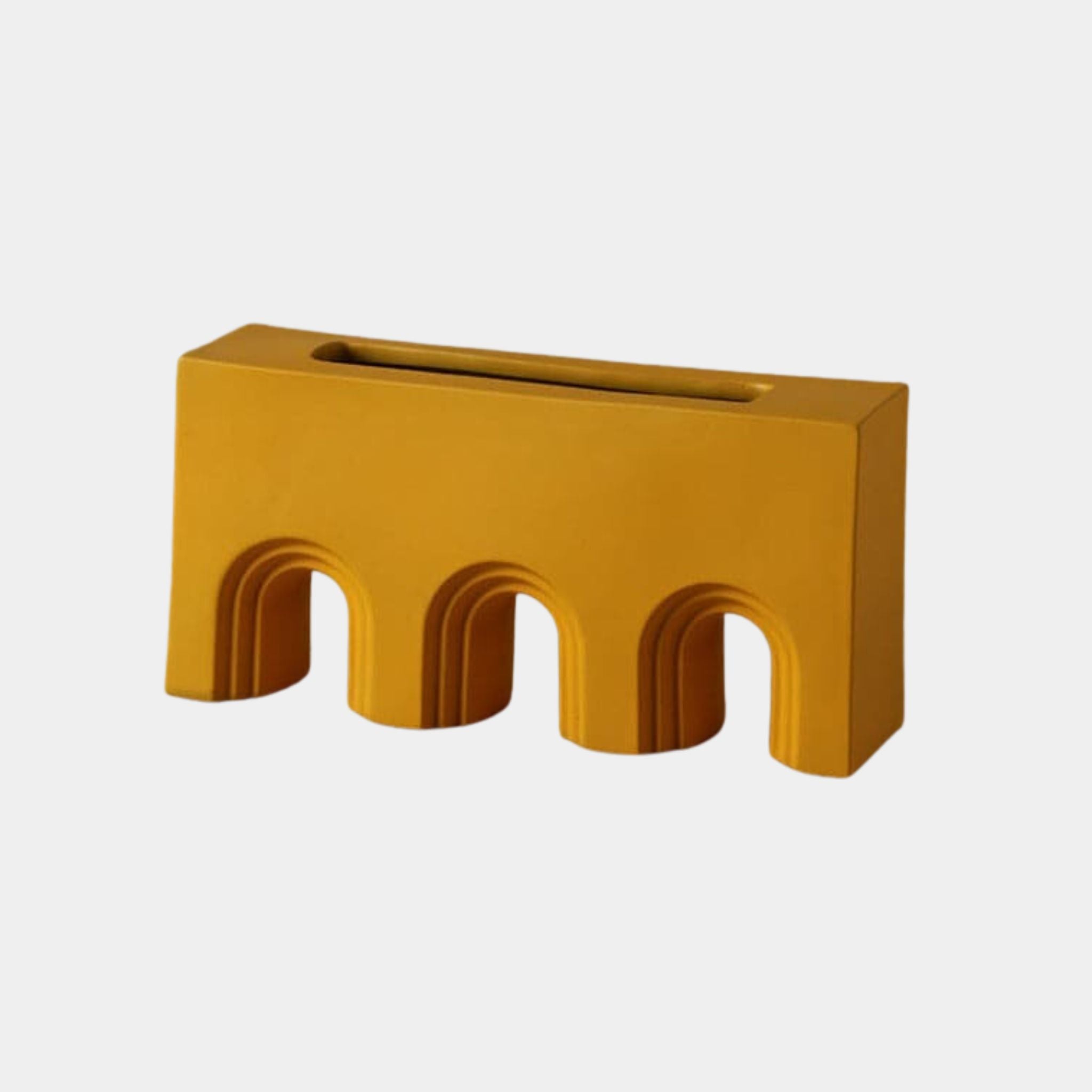 Ceramic Vase | Geometric Series - Mustard - The Feelter