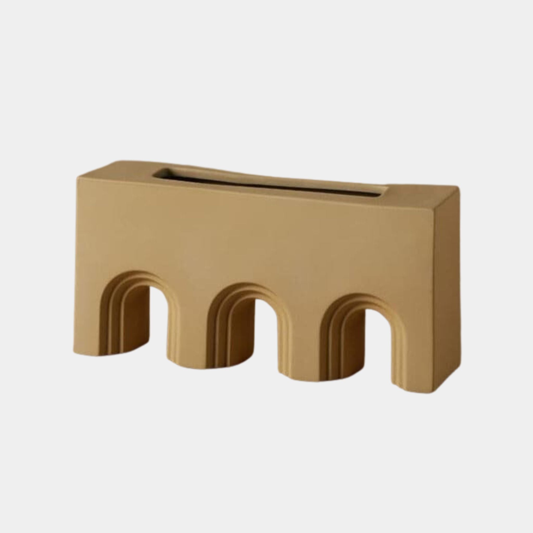 Ceramic Vase | Geometric - Apricot
