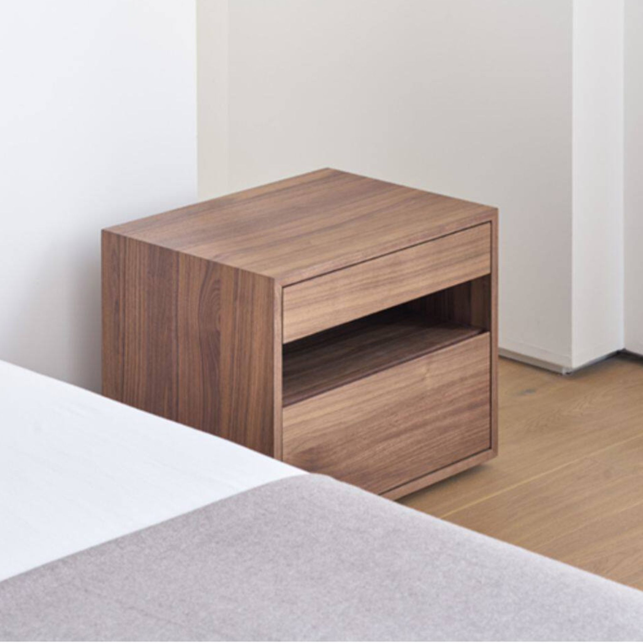 Woods Timber Bedside Table - The Feelter