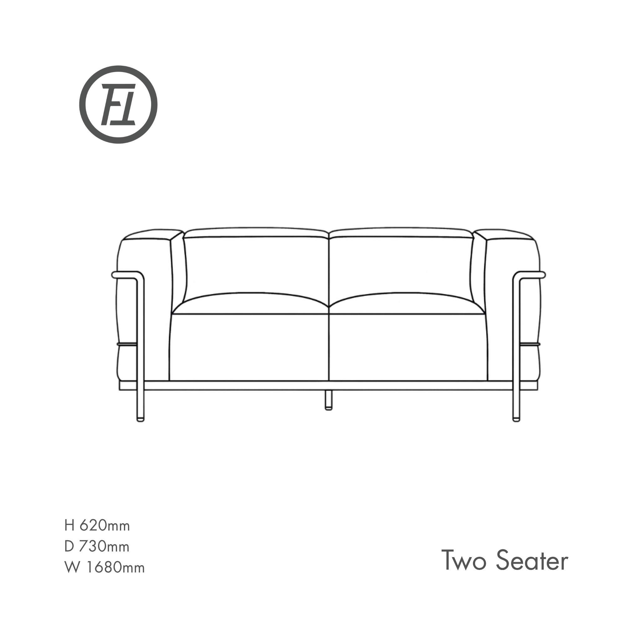 Bauhaus Steel Framed Sofa