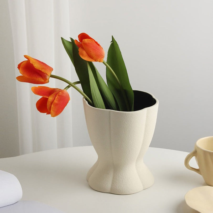 Ceramic Vase | Petal Series - Inverted - The Feelter