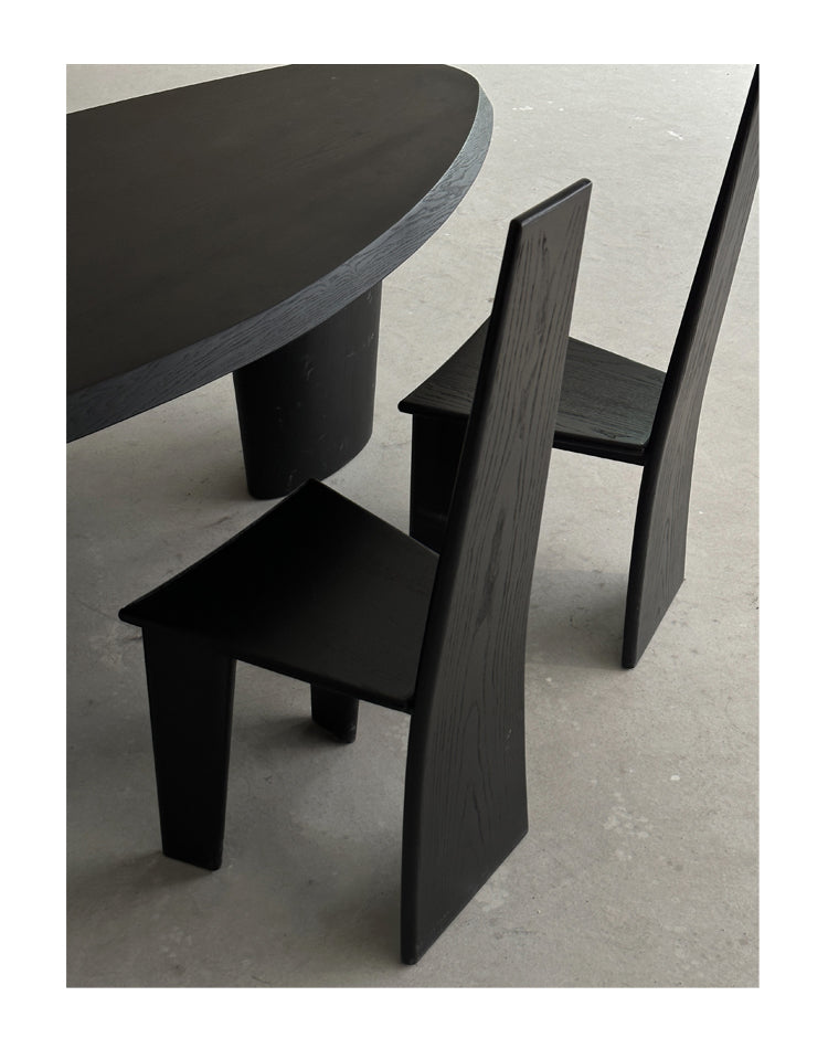 kar High Back Chair 侘寂简约木质高背餐椅餐厅座椅陈列买手店 - The Feelter